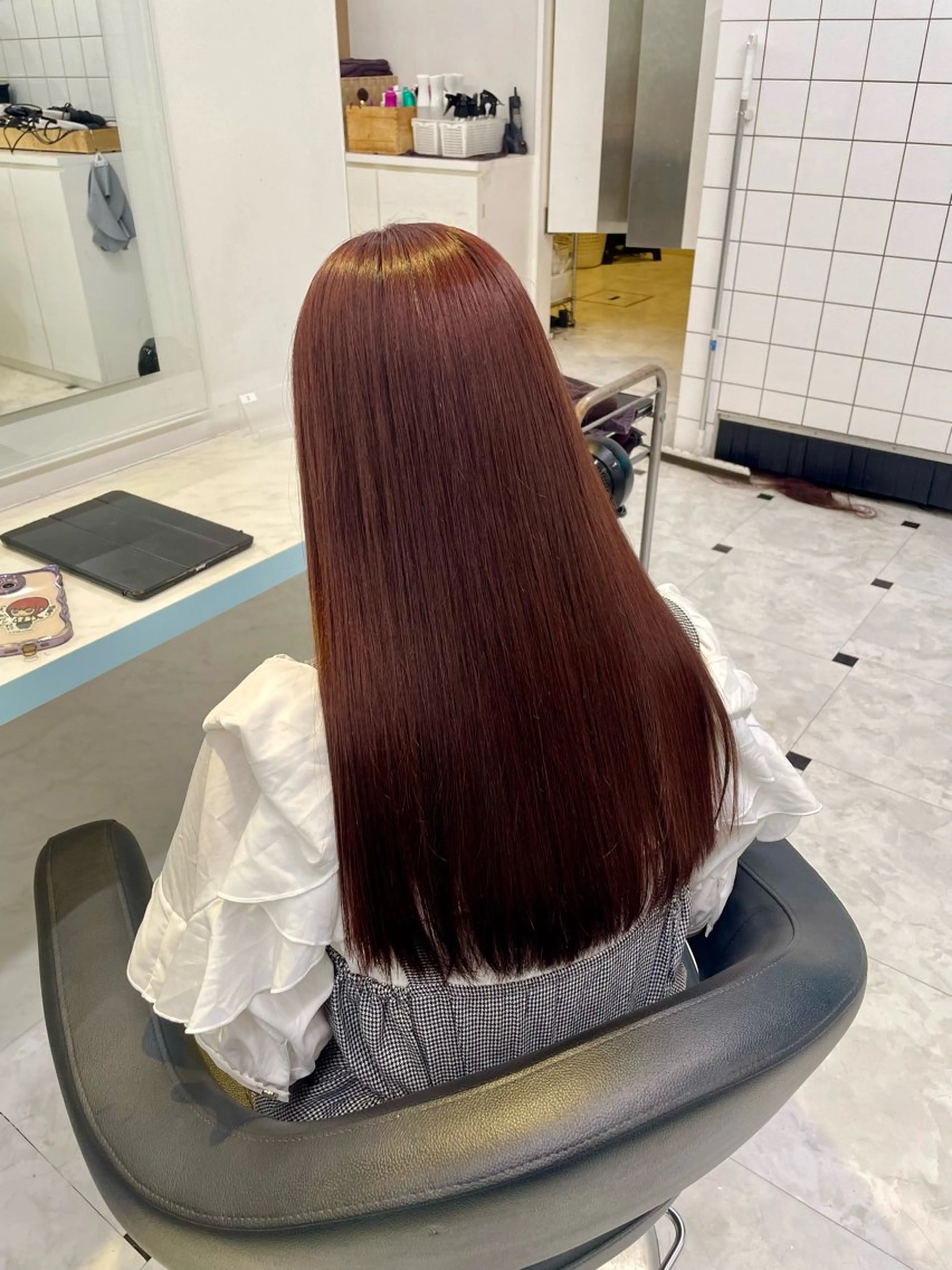 カラー ヘアカラー トリートメント ヘッドスパ ヘアセット 🇰🇷韓流暖色ヘア 🍒saaya🍒のヘアスタイル