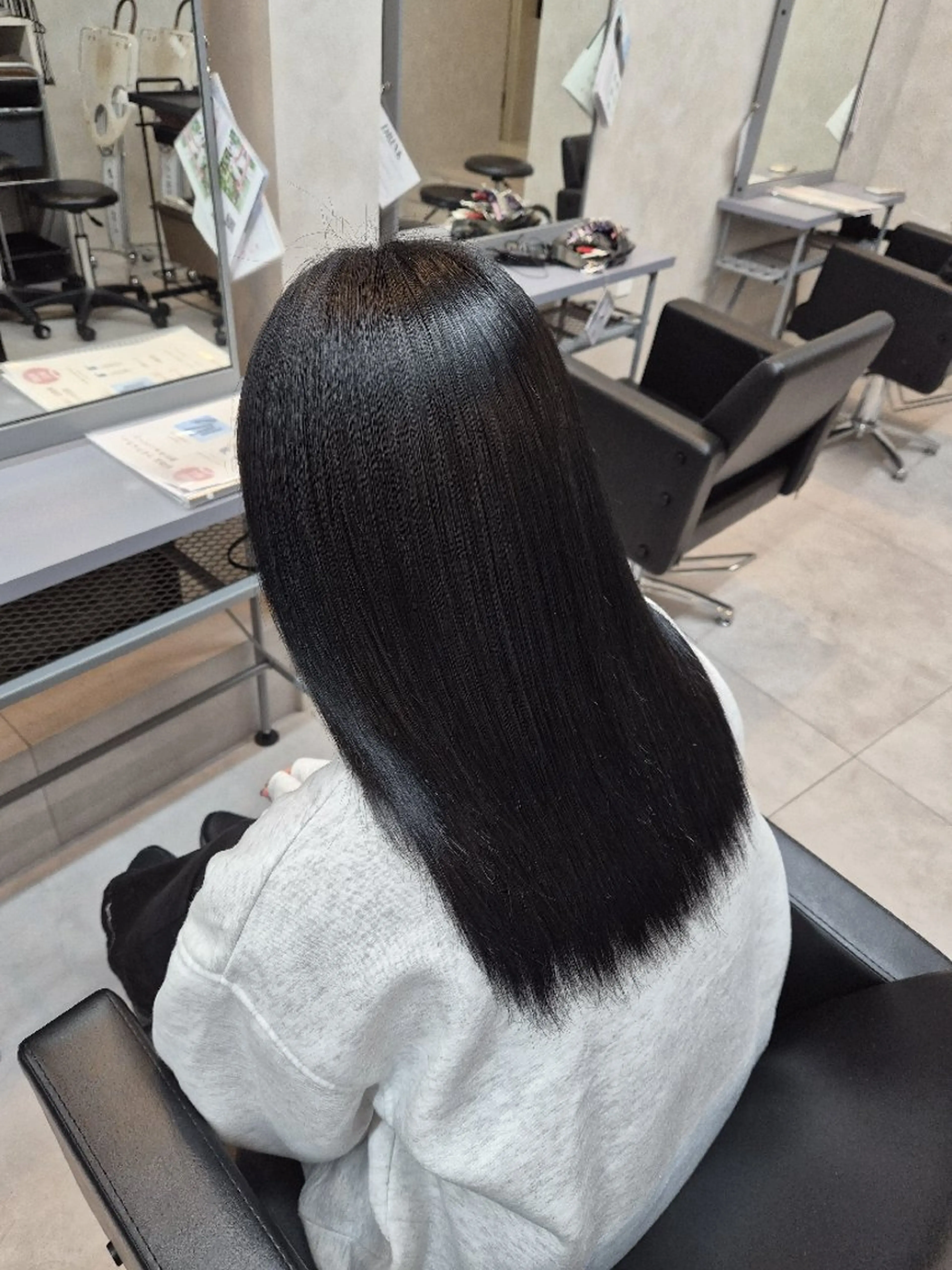 ミディアム 縮毛矯正 寺西紗友望/髪質改善 /ストレート/ボブのヘアスタイル