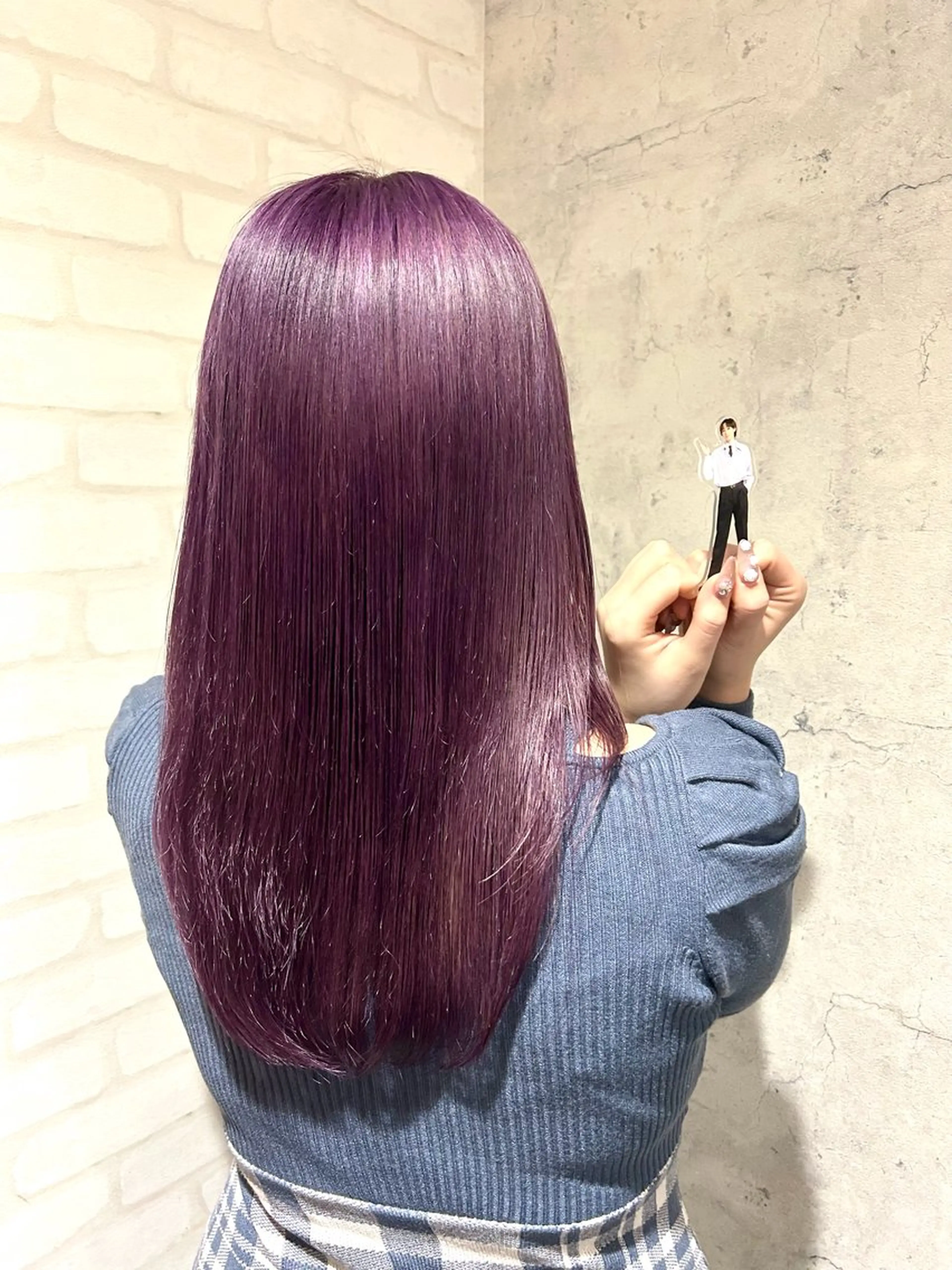 セミロング カラー ラベンダーカラー ヘアカラー トリートメント パーソナルカラー 診断🍀マリンのヘアスタイル