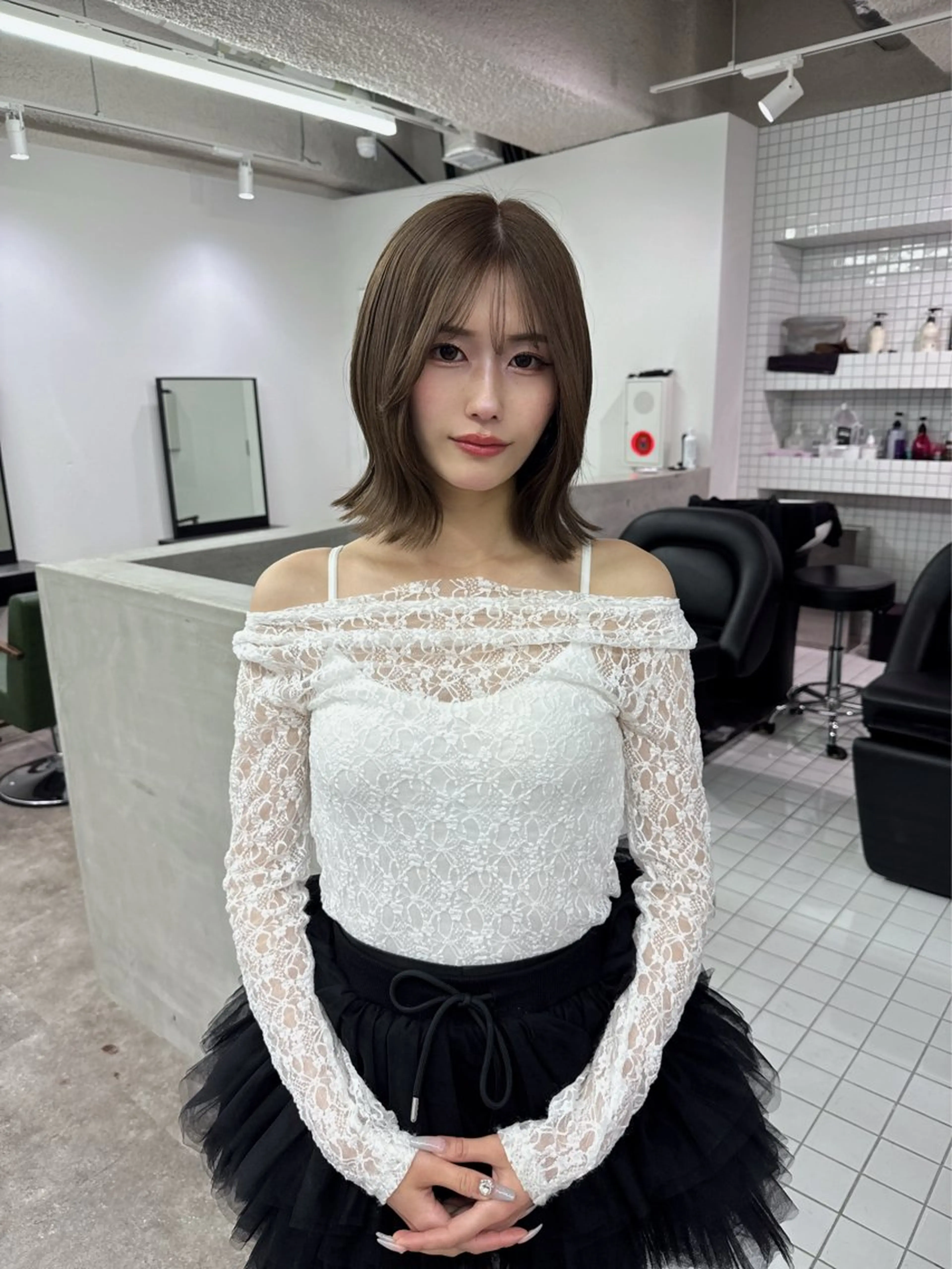 ミディアム カラー ハイトーン/ピンク カラー/めい🎀のヘアスタイル