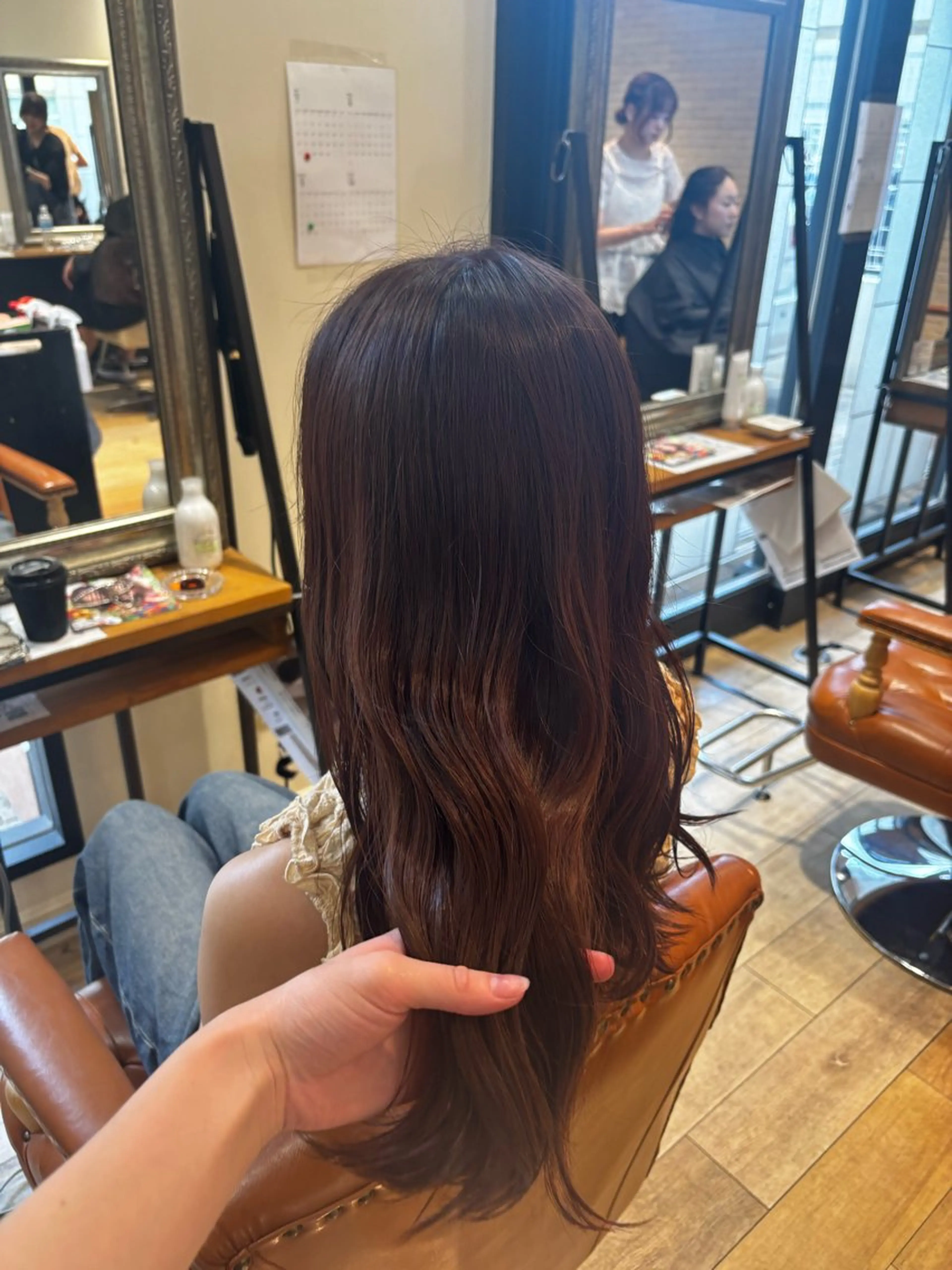 セミロング ピンクブラウン cocotte みづき/艶カラー🫧のヘアスタイル