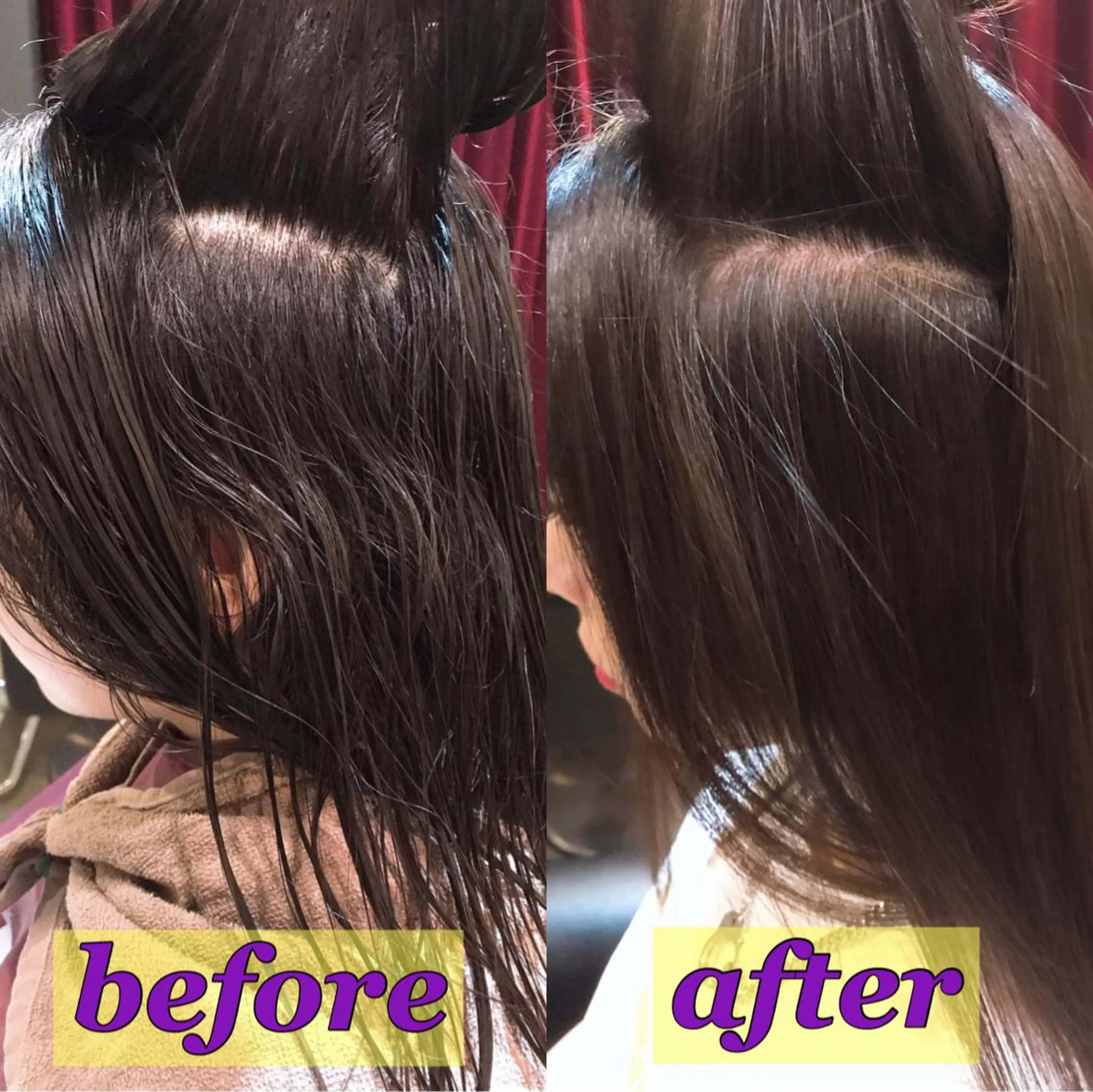 セミロング 縮毛矯正専門店店長 佐々木動画モデル募集のヘアスタイル