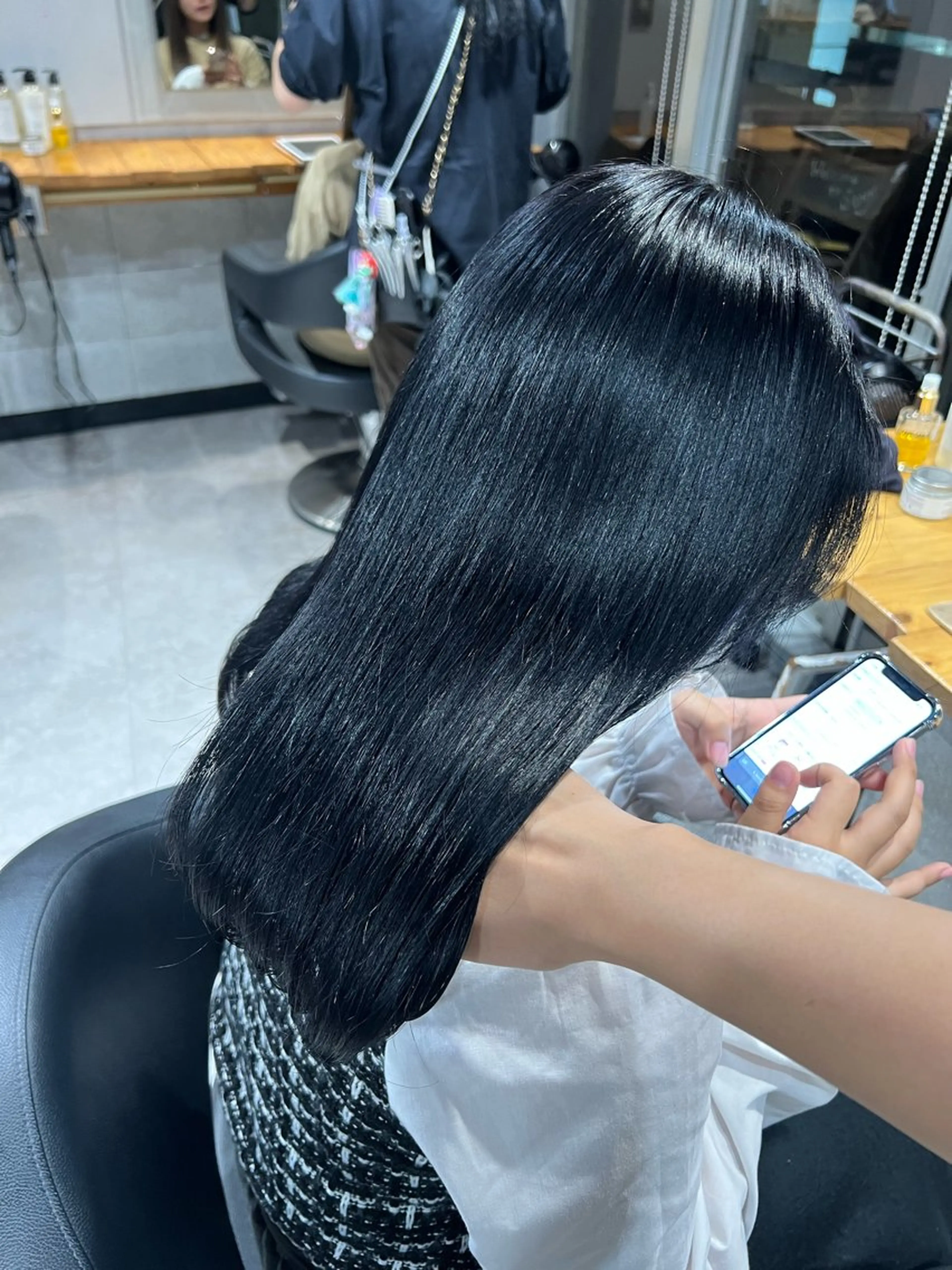 セミロング トリートメント NANAMI🩵 大人可愛い韓国ヘアのヘアスタイル