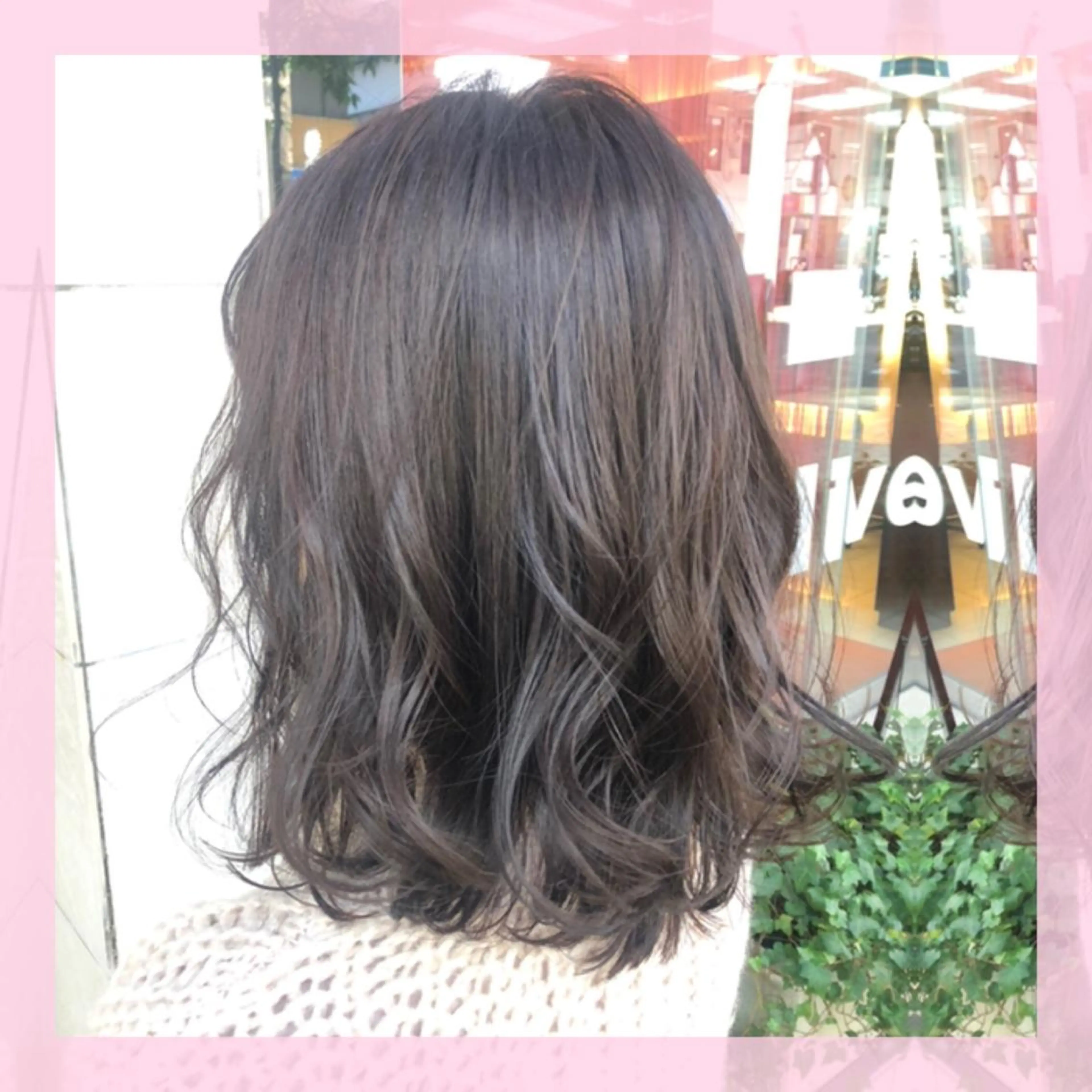 ミディアム カラー グレージュ ラベンダーカラー ラベンダーグレージュ ラベンダーグレー 🍒前川 🍒のヘアスタイル