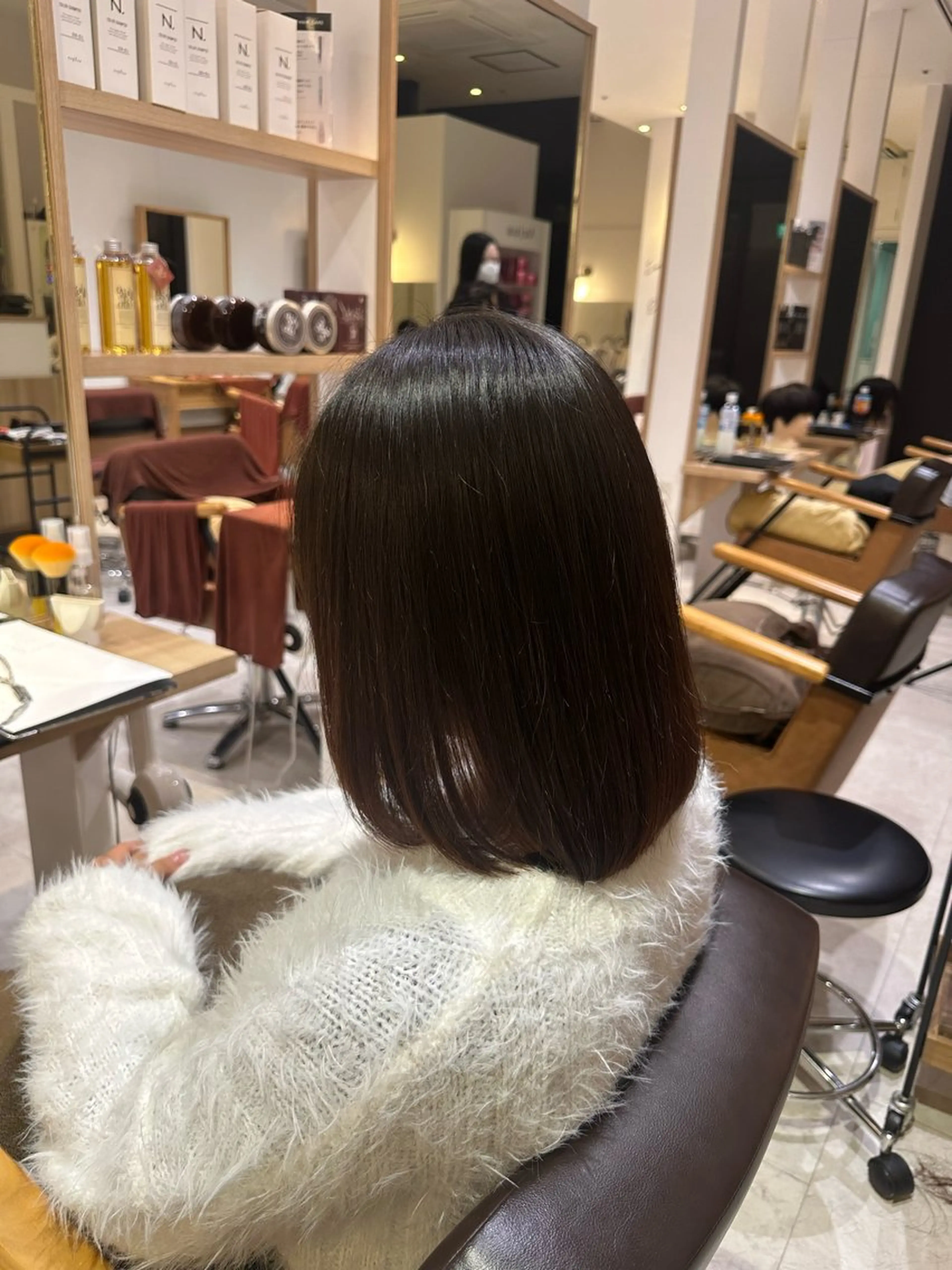 ミディアム BISCO hair 小西冬馬 縮毛矯正のヘアスタイル