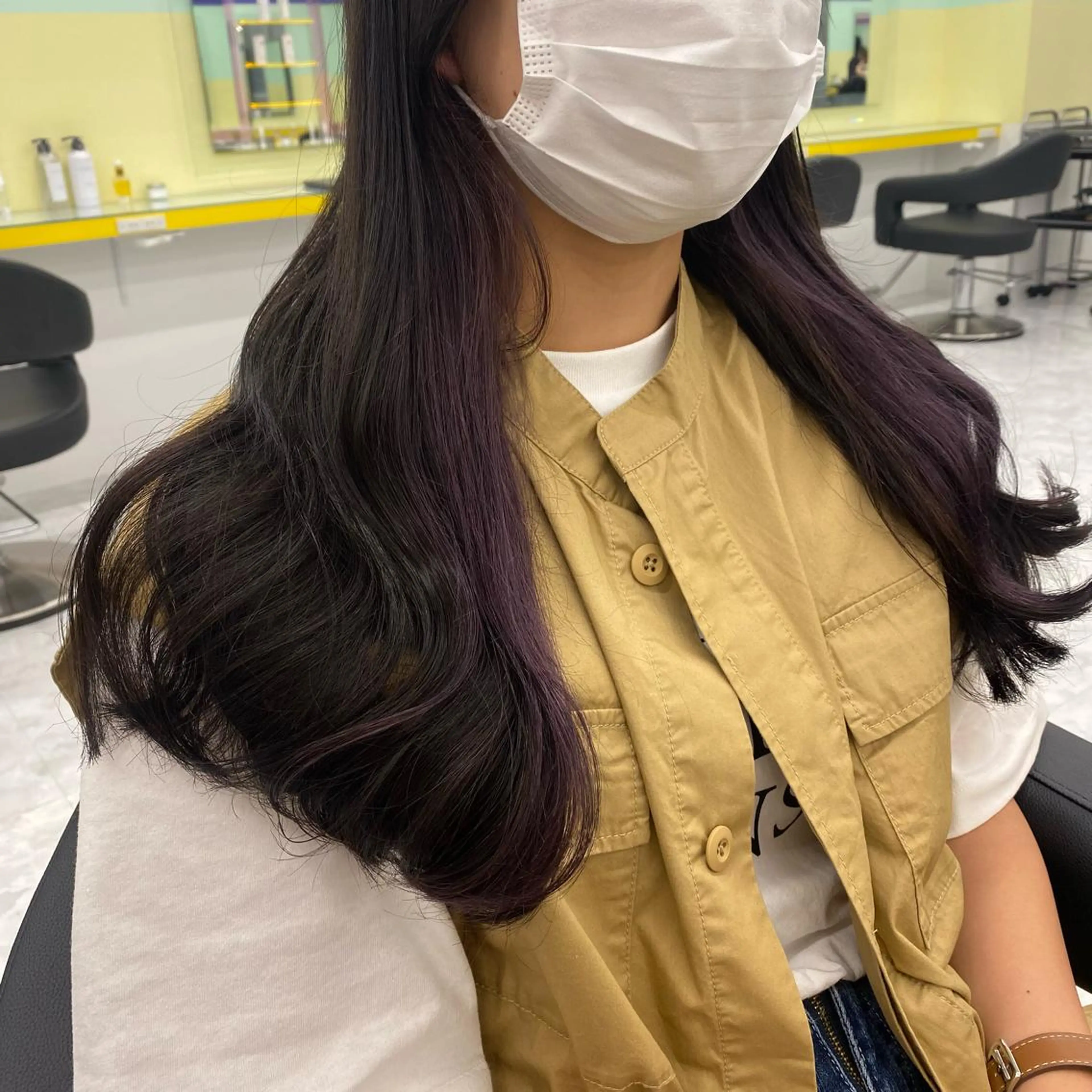 セミロング カラー ヘアアレンジ ヘアカラー トリートメント GOTODAY shair salon 横浜mare店所属・mai🍑暖色カラー /レイヤー💖のヘアスタイル