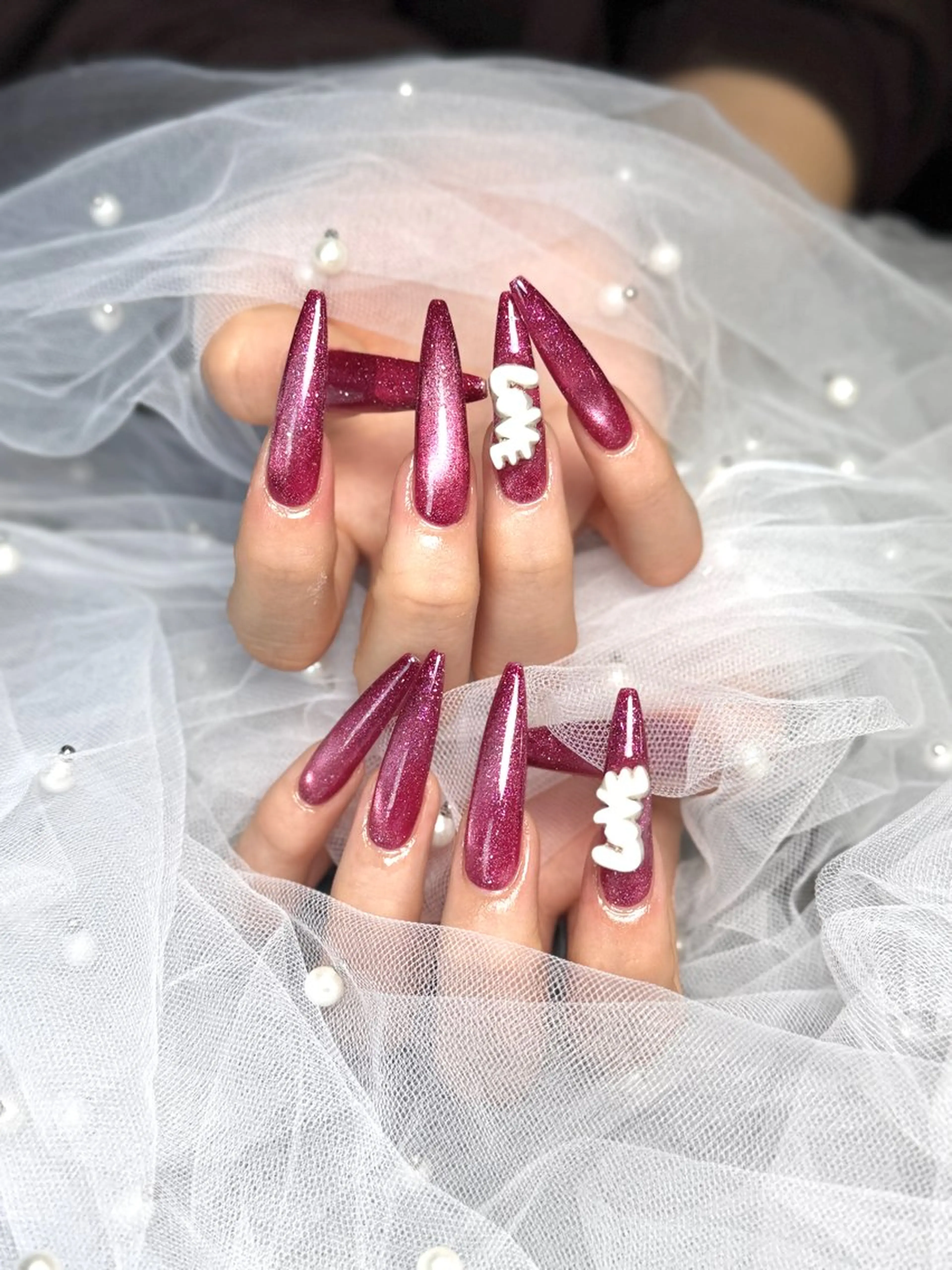 【長さ出し】ワンカラー/マグネット/フラッシュ/ラメ➡︎2個パーツプレゼント🎁の写真