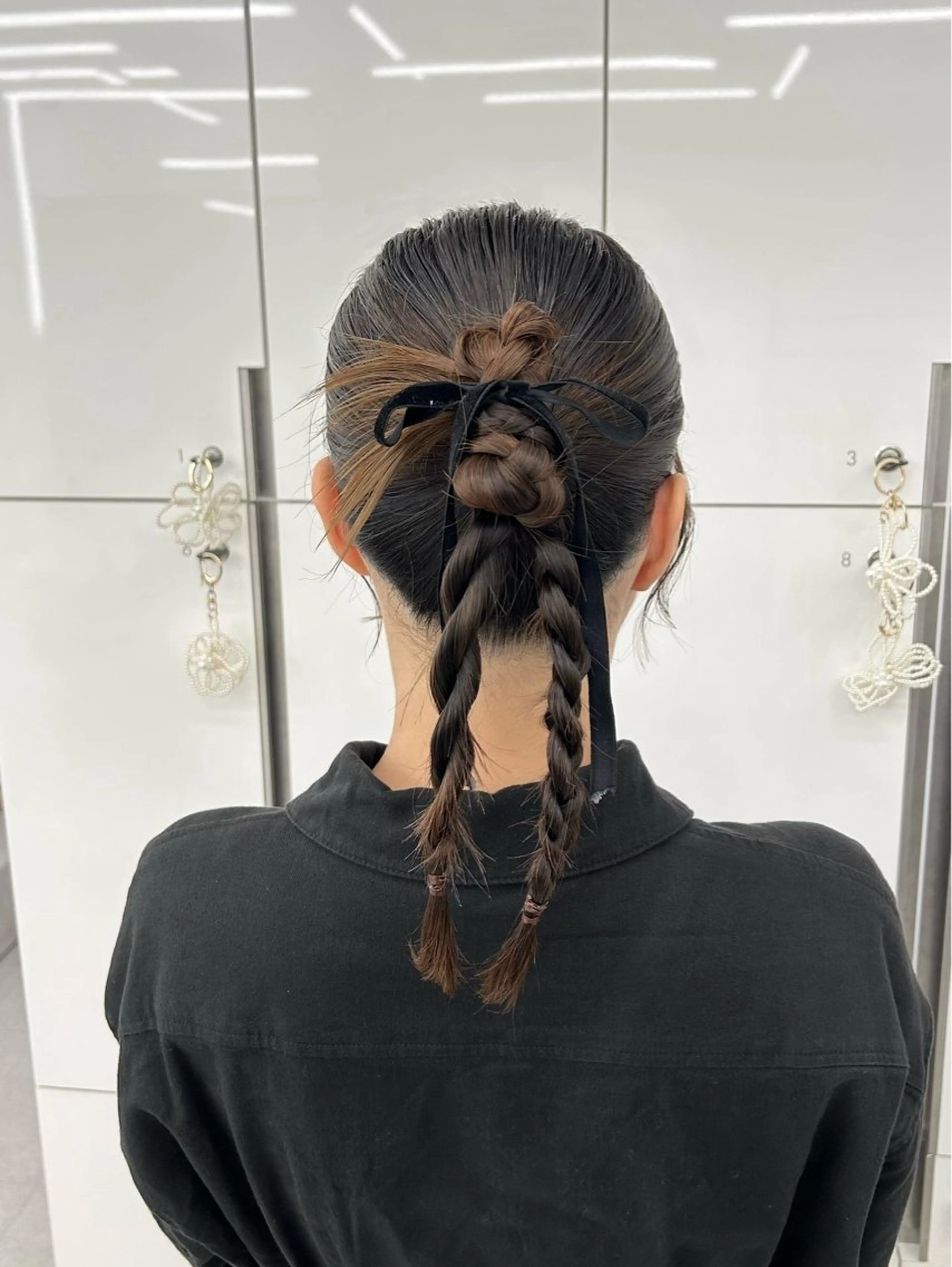 セミロング ヘアアレンジ 韓国風ヘア ヘアセット 韓国ヘア/顔周り ヘアセット/加藤優里のヘアスタイル