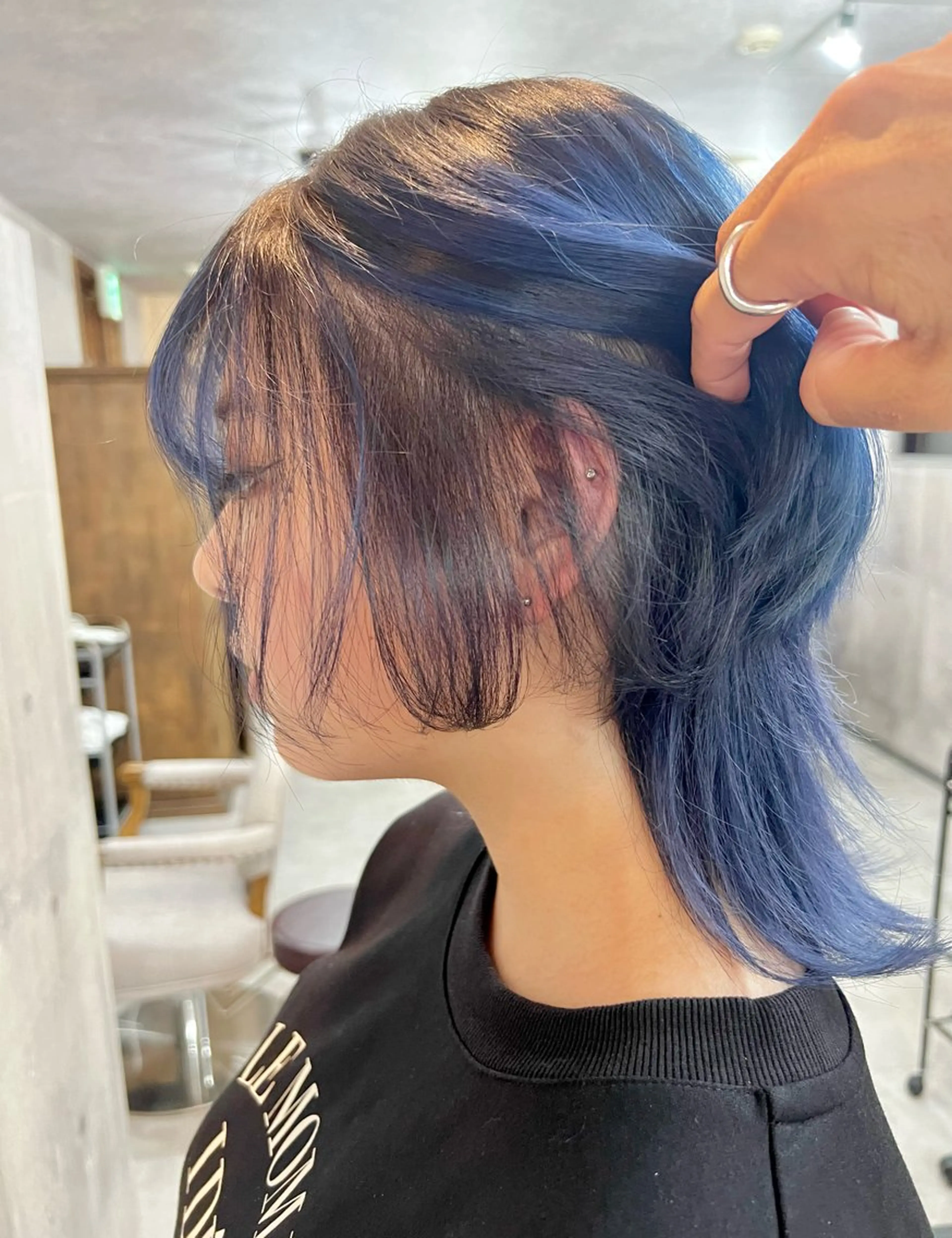 ショート ヘアカラー トリートメント 興津/韓国レイヤー ダブルカラー美髪縮毛のヘアスタイル