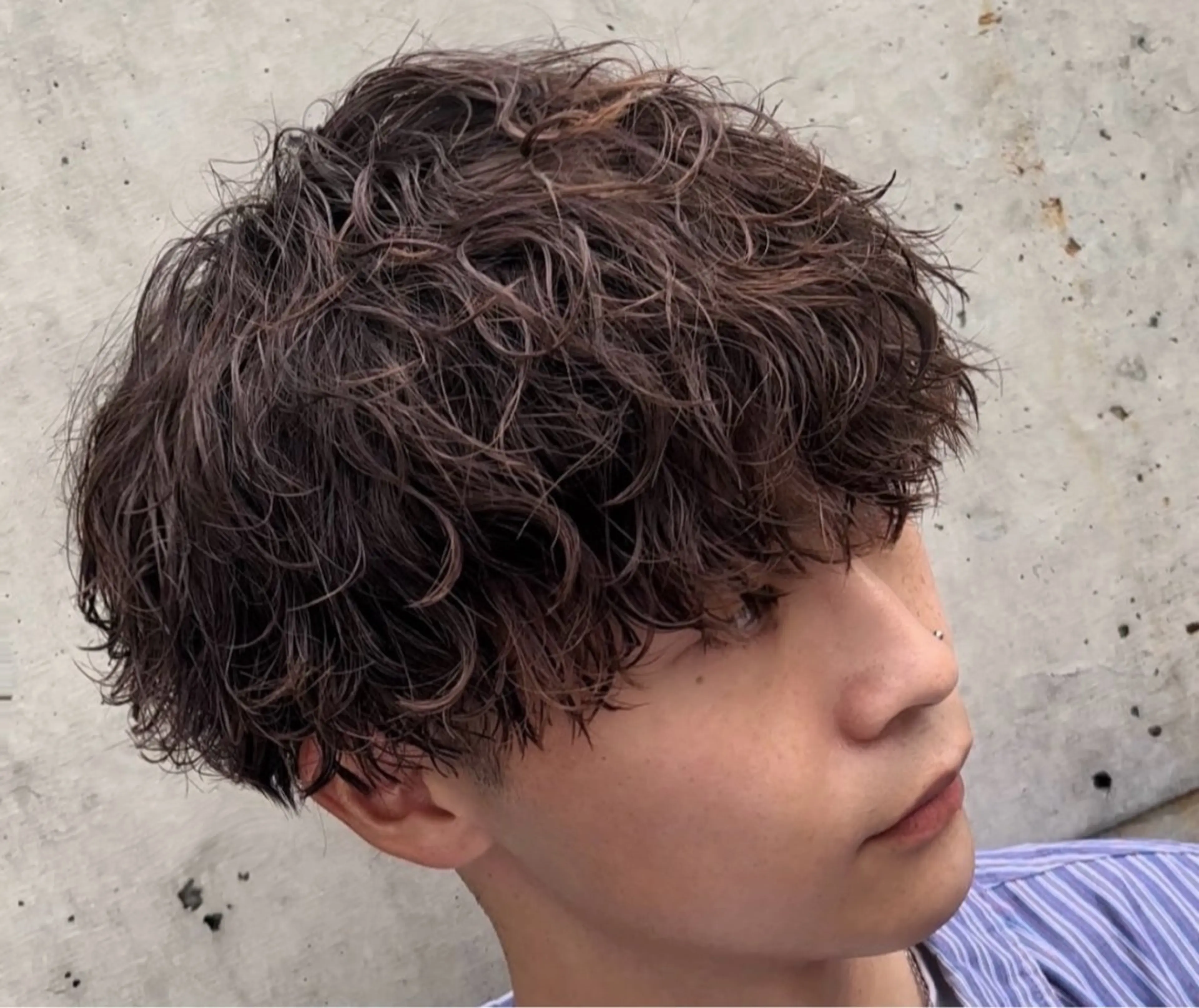 ミディアム パーマ ヘアアレンジ メンズ fifth 石川 凪のヘアスタイル
