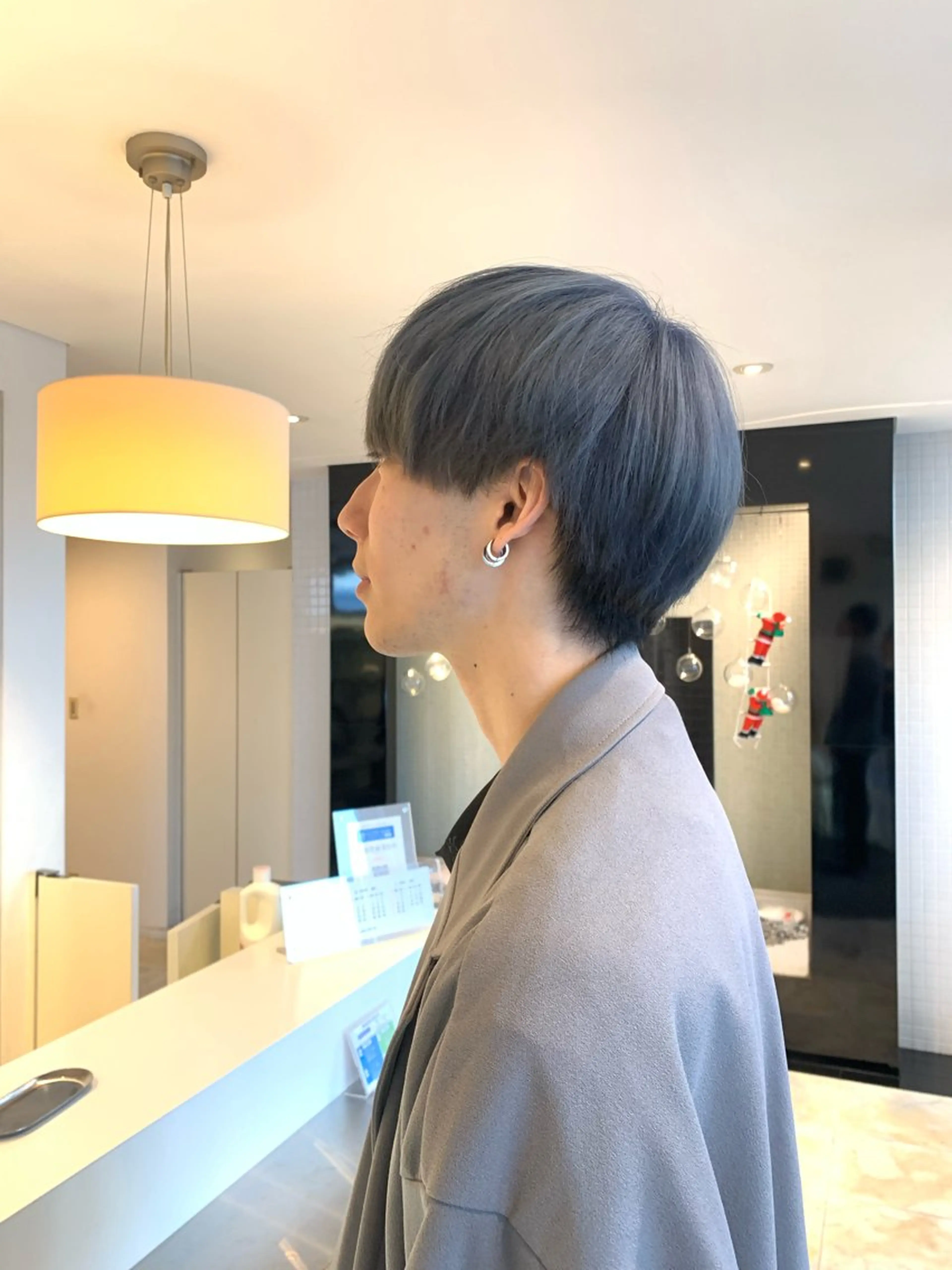 カラー メンズ Agu  hair  grove 金沢八日市店所属・名竹聖治/透明感 カラー/縮毛矯正のヘアスタイル