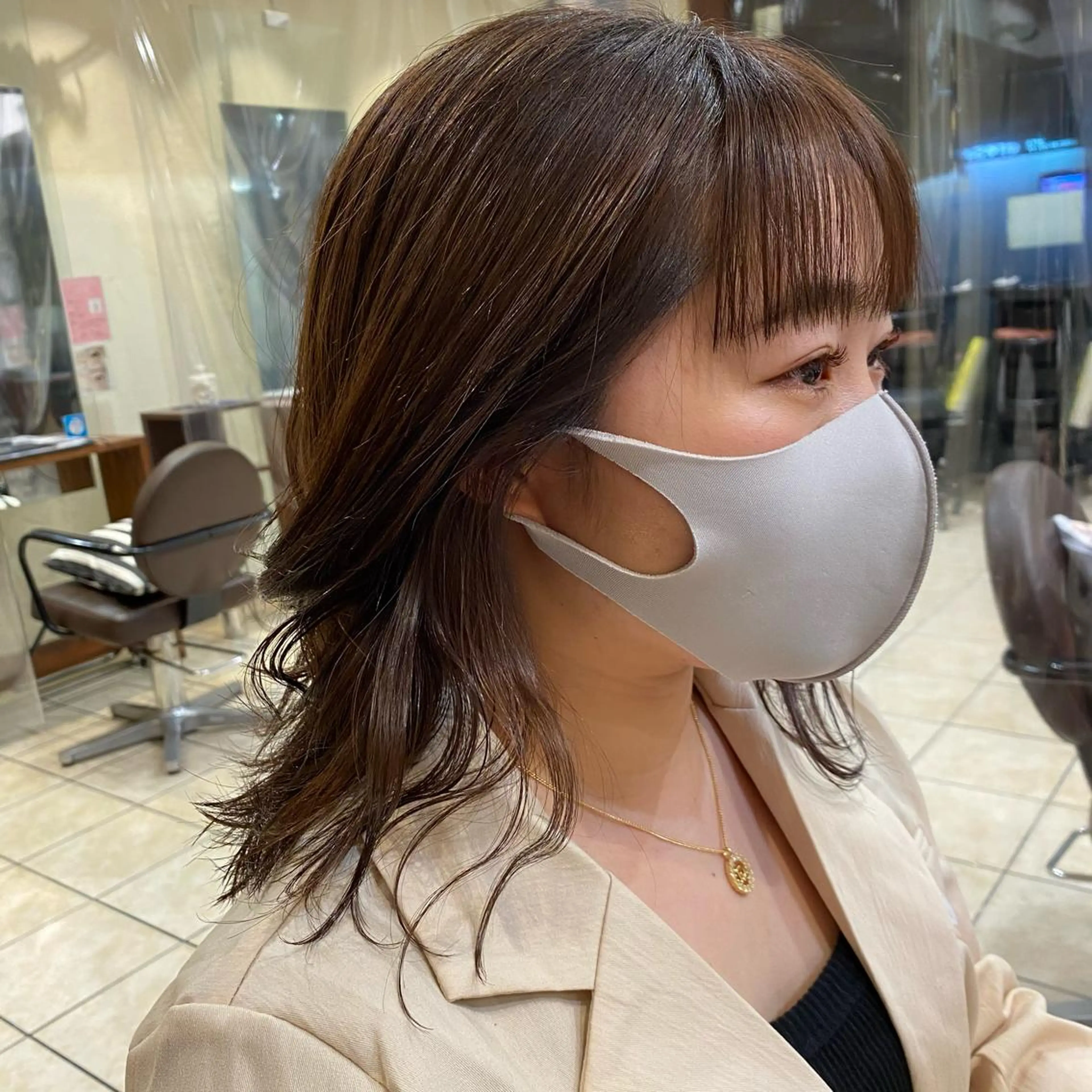 ミディアム 髪質改善 髪質改善カラーゆうひのヘアスタイル