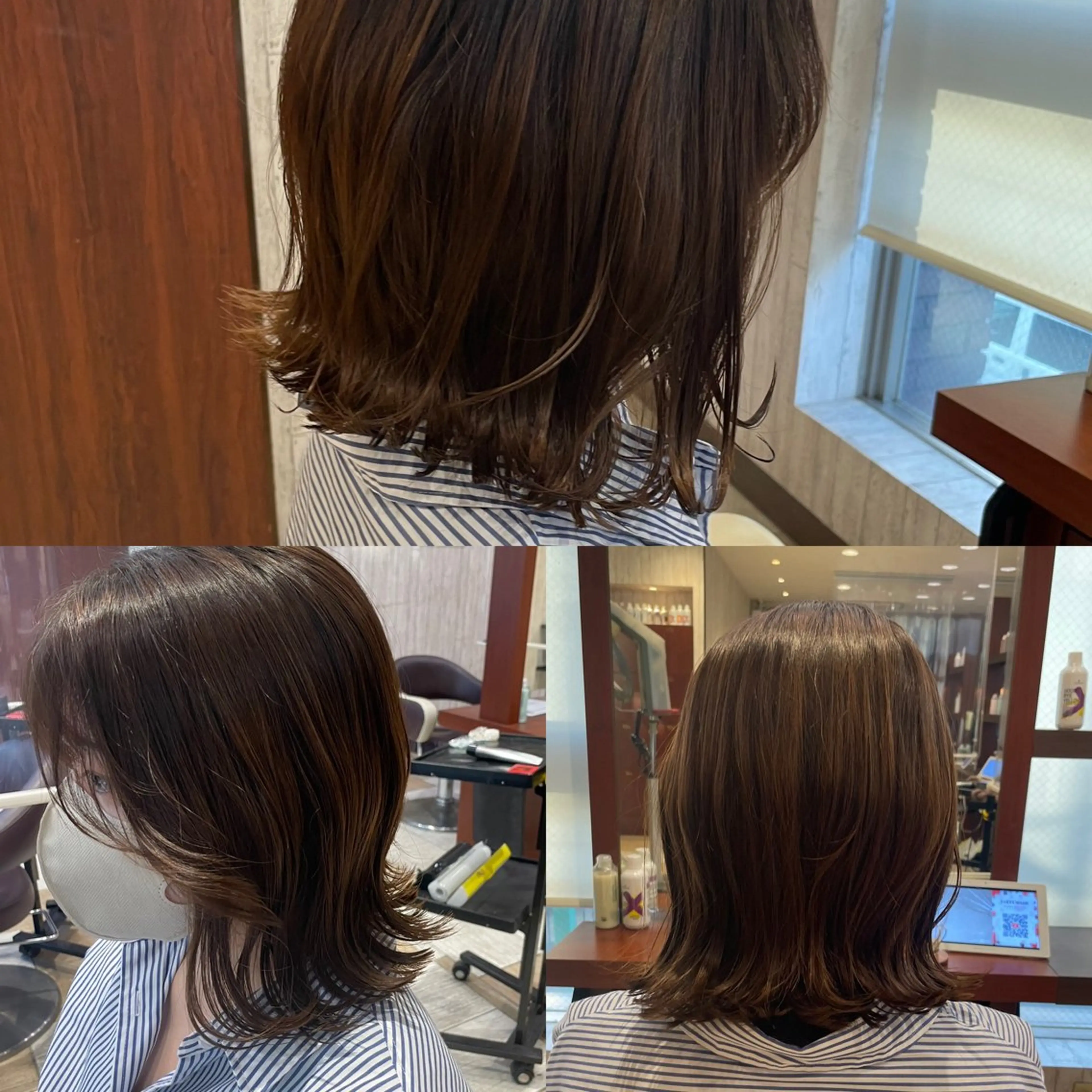 ミディアム 顔まわりレイヤー 顔周りカット レイヤーカット 外ハネヘア EARTH菊名店👾 ひらのすぐるのヘアスタイル