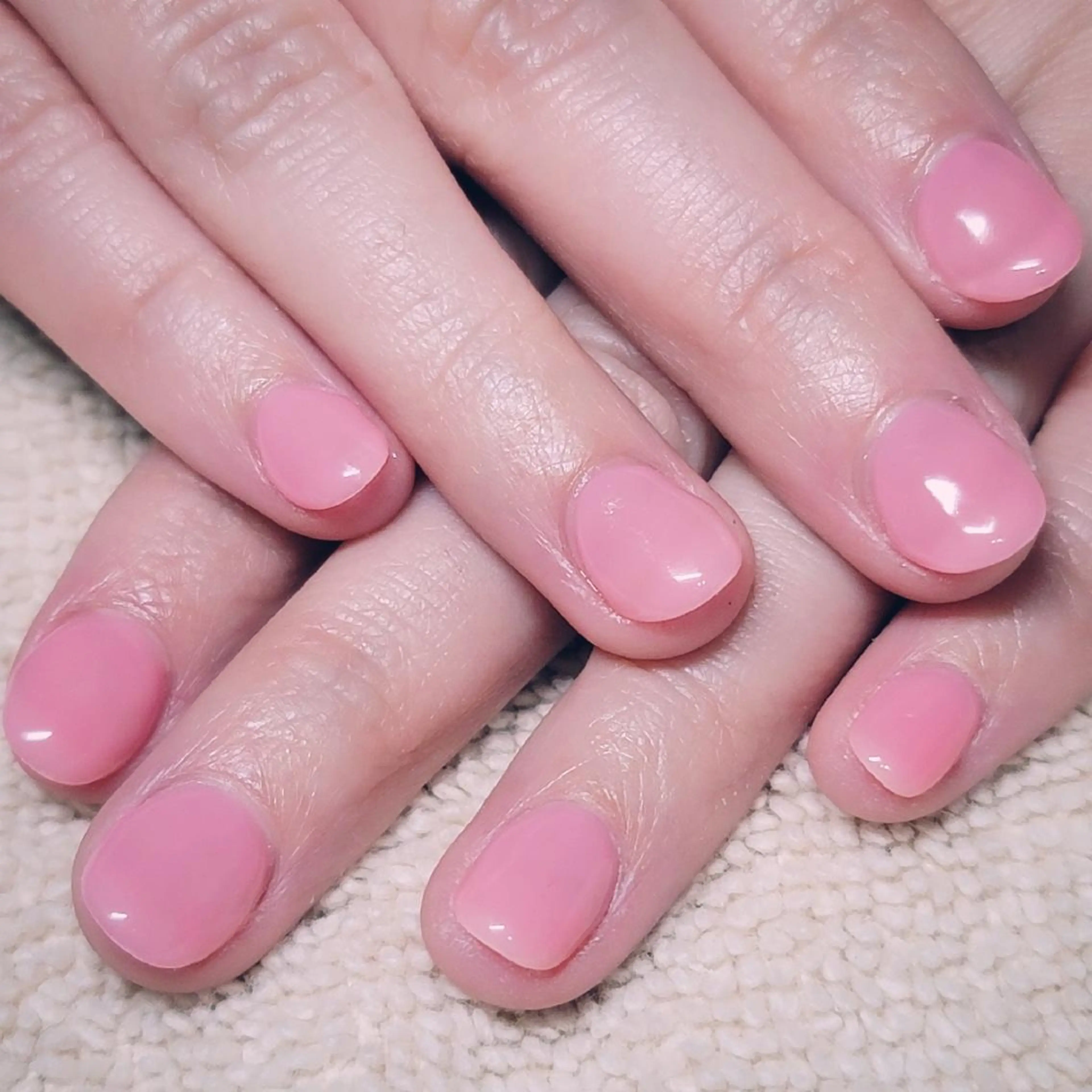 ネイル 桜ネイル オフィスネイル ワンカラーネイル ピンク ハンドネイル よしだ ひろきのネイルデザイン