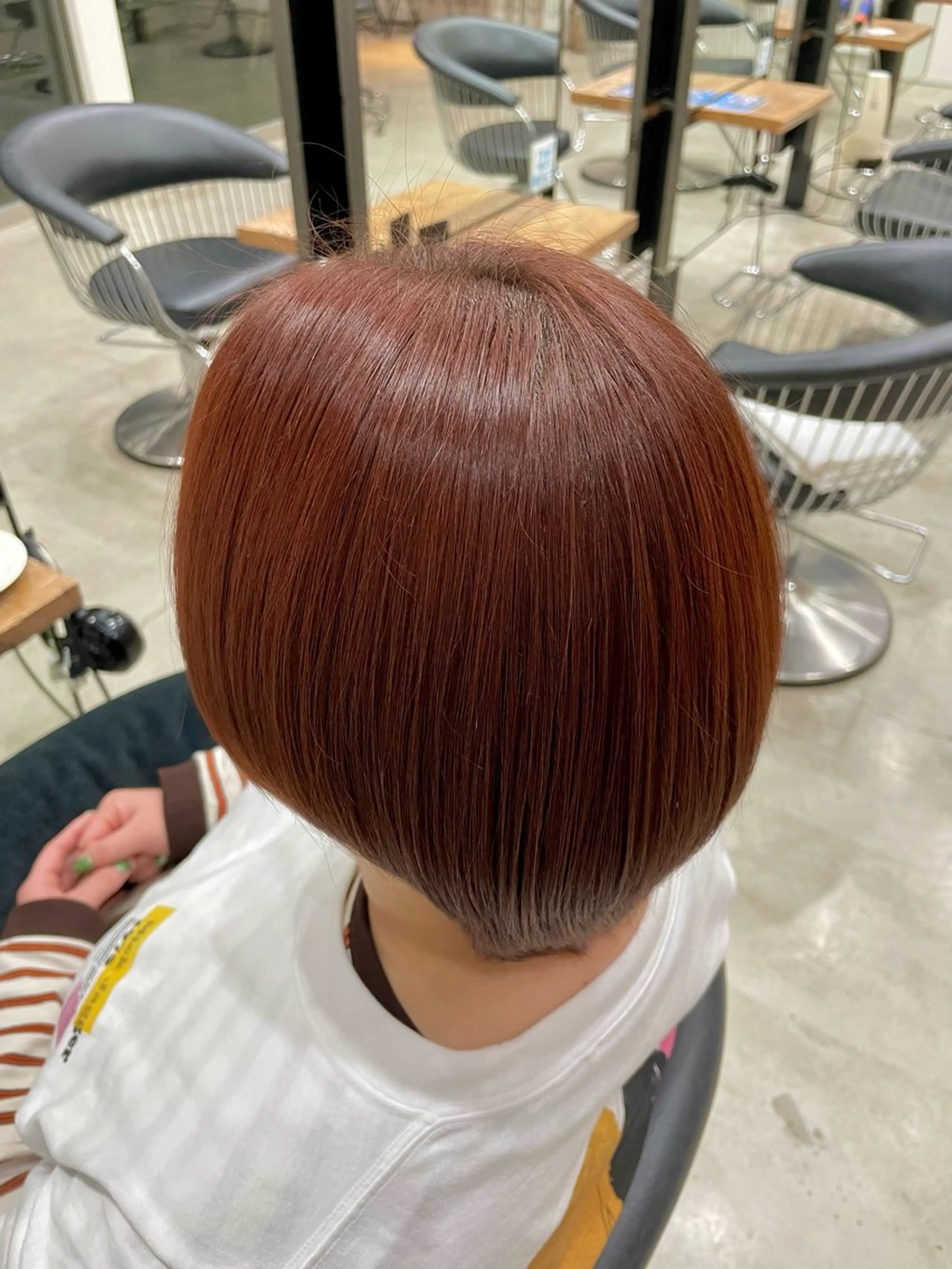 ショート カラー ブラウンカラー オレンジ ヘアカラー ヴァンキャトル所属・芳賀 風斗のヘアスタイル