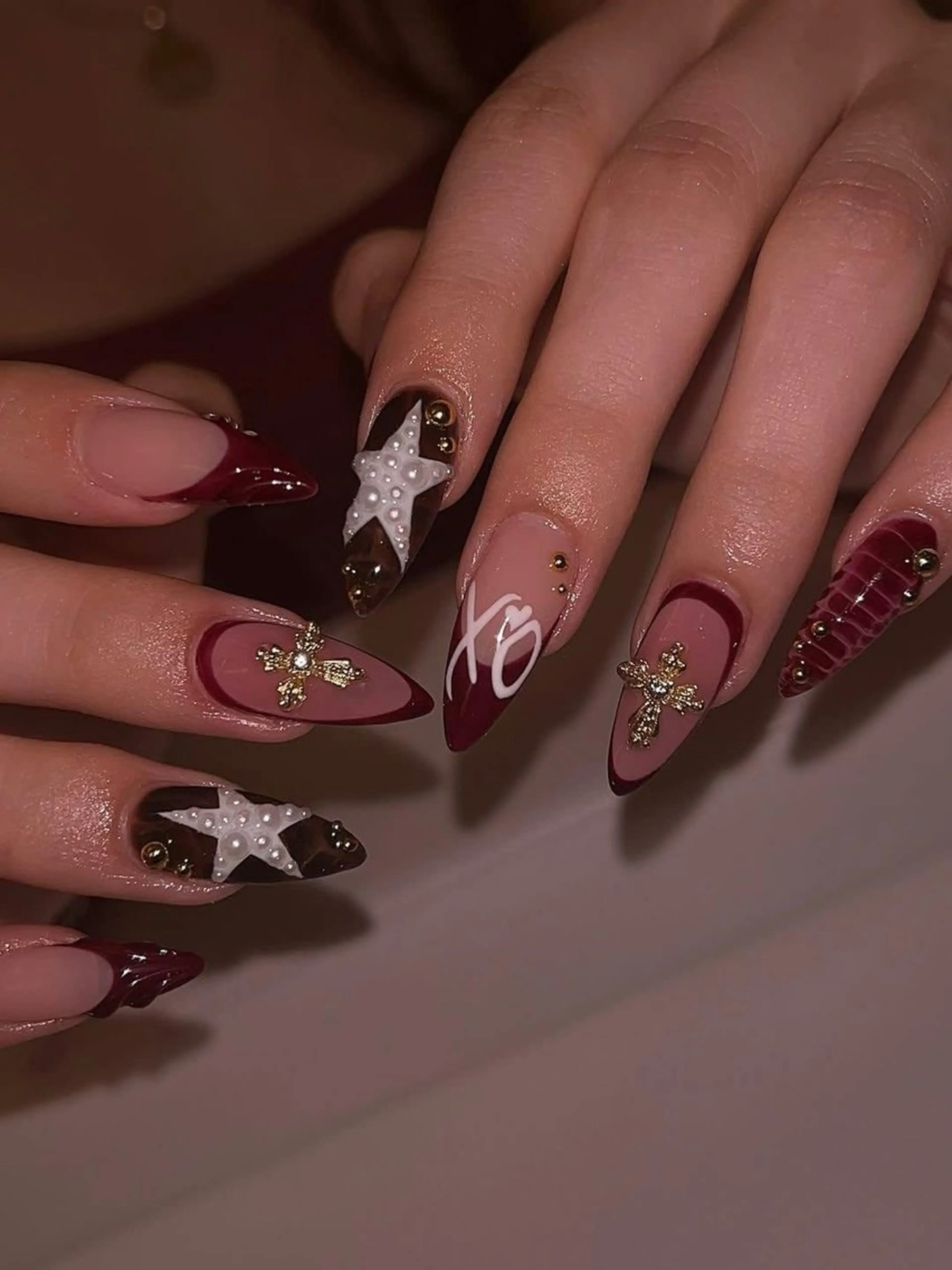 ネイル アートネイル 長さ出し ジェルネイル マグネットネイル ニュアンスネイル ハンドネイル Cloudy Chan Nailのネイルデザイン