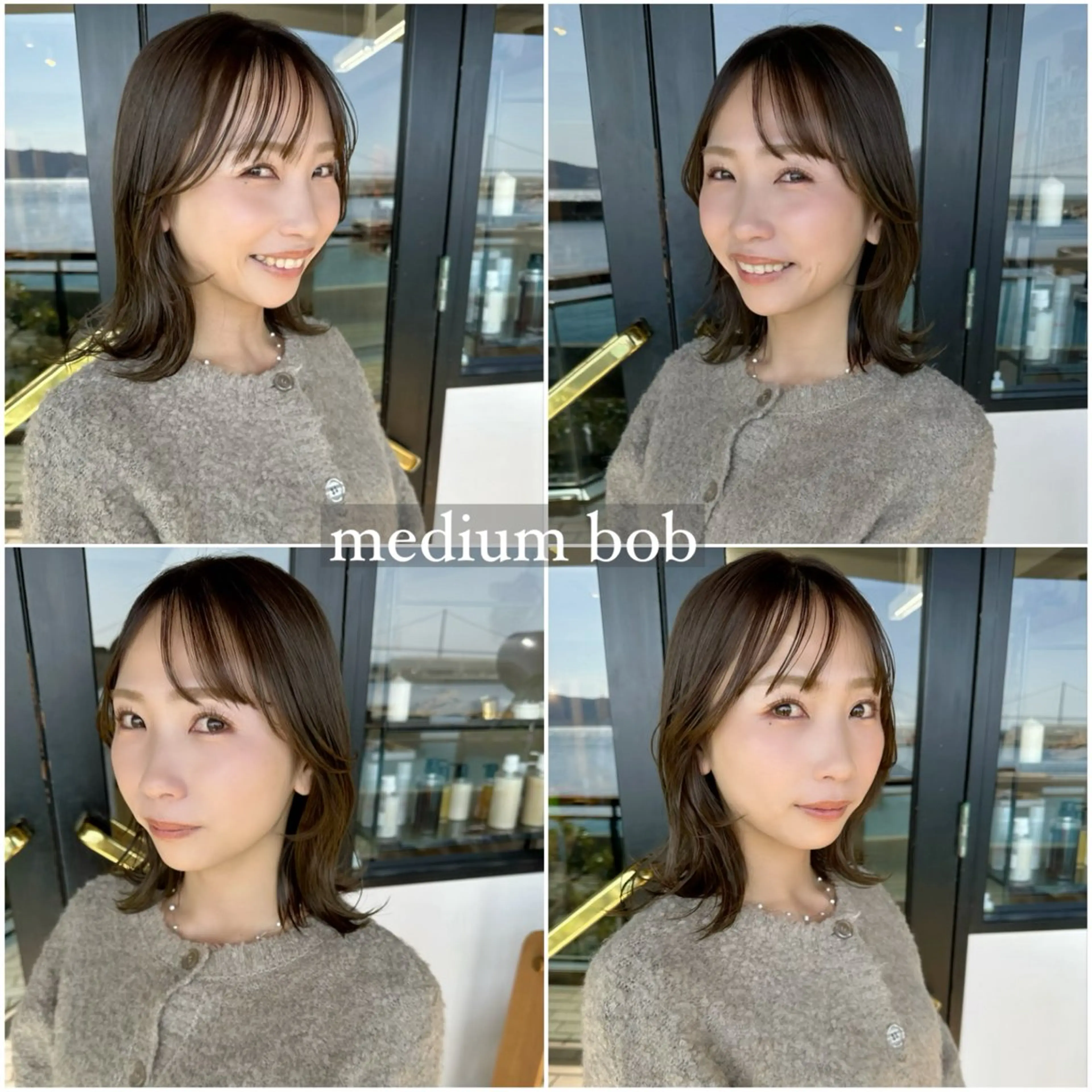 ミディアム 顔周りカット 藤本 静香のヘアスタイル