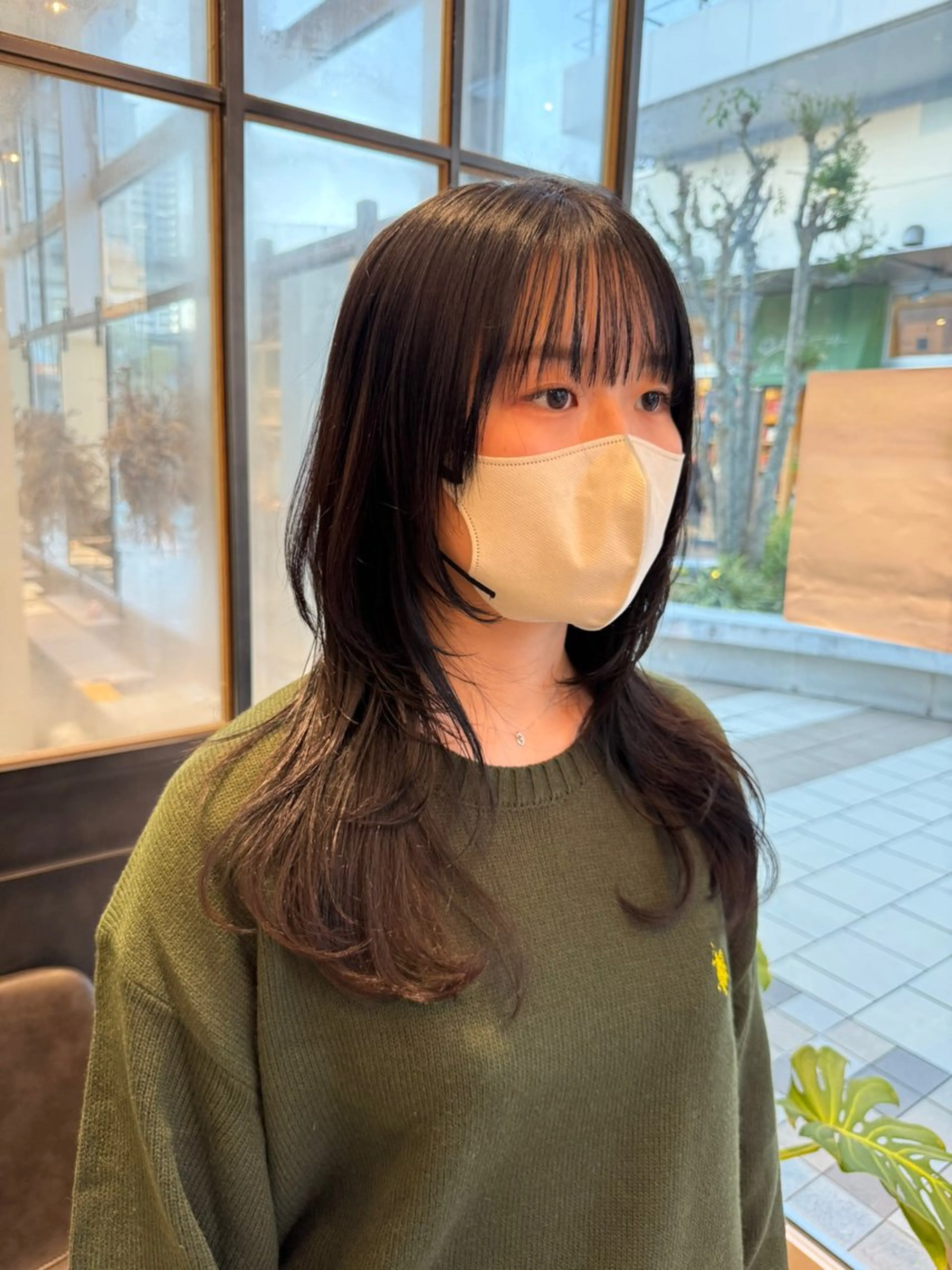 セミロング カット ヘアカラー レイヤーカット /momocaのヘアスタイル