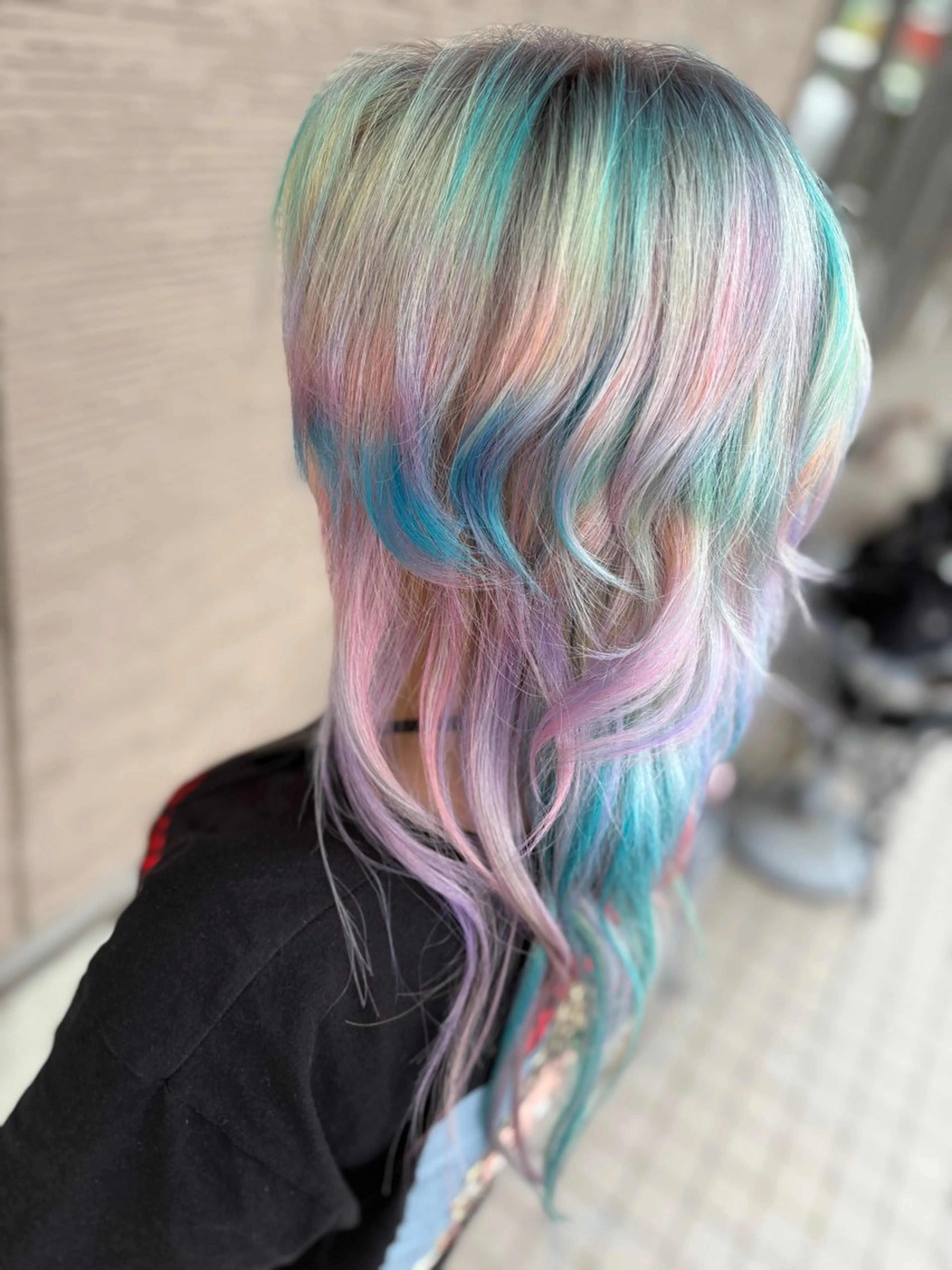 ロング カラー 落合 ちりのヘアスタイル