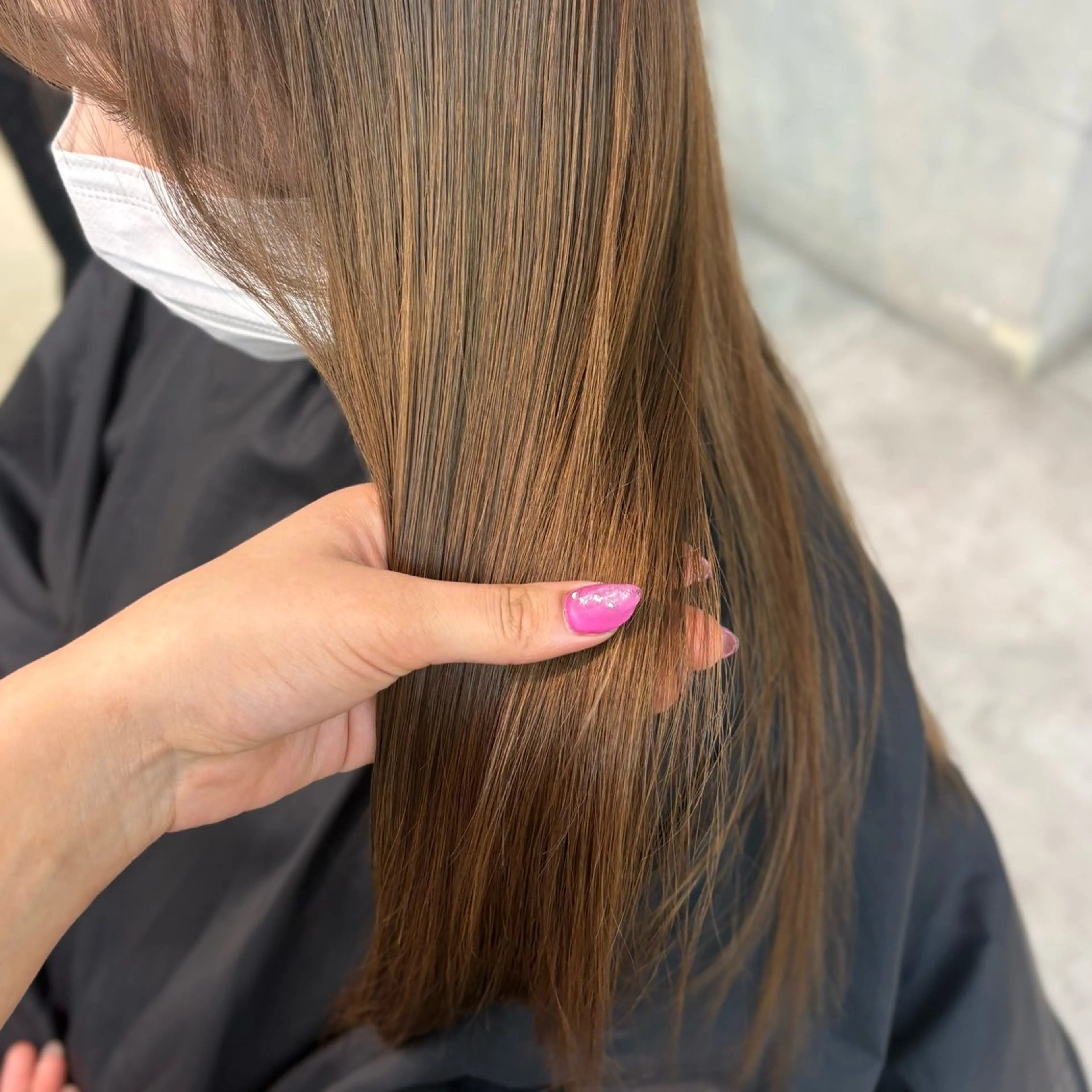 カラー ブリーチ ダブルカラー ブリーチなしカラー ヘアカラー 透明感カラー/レイヤ ーカットりこ🤎🫧のヘアスタイル