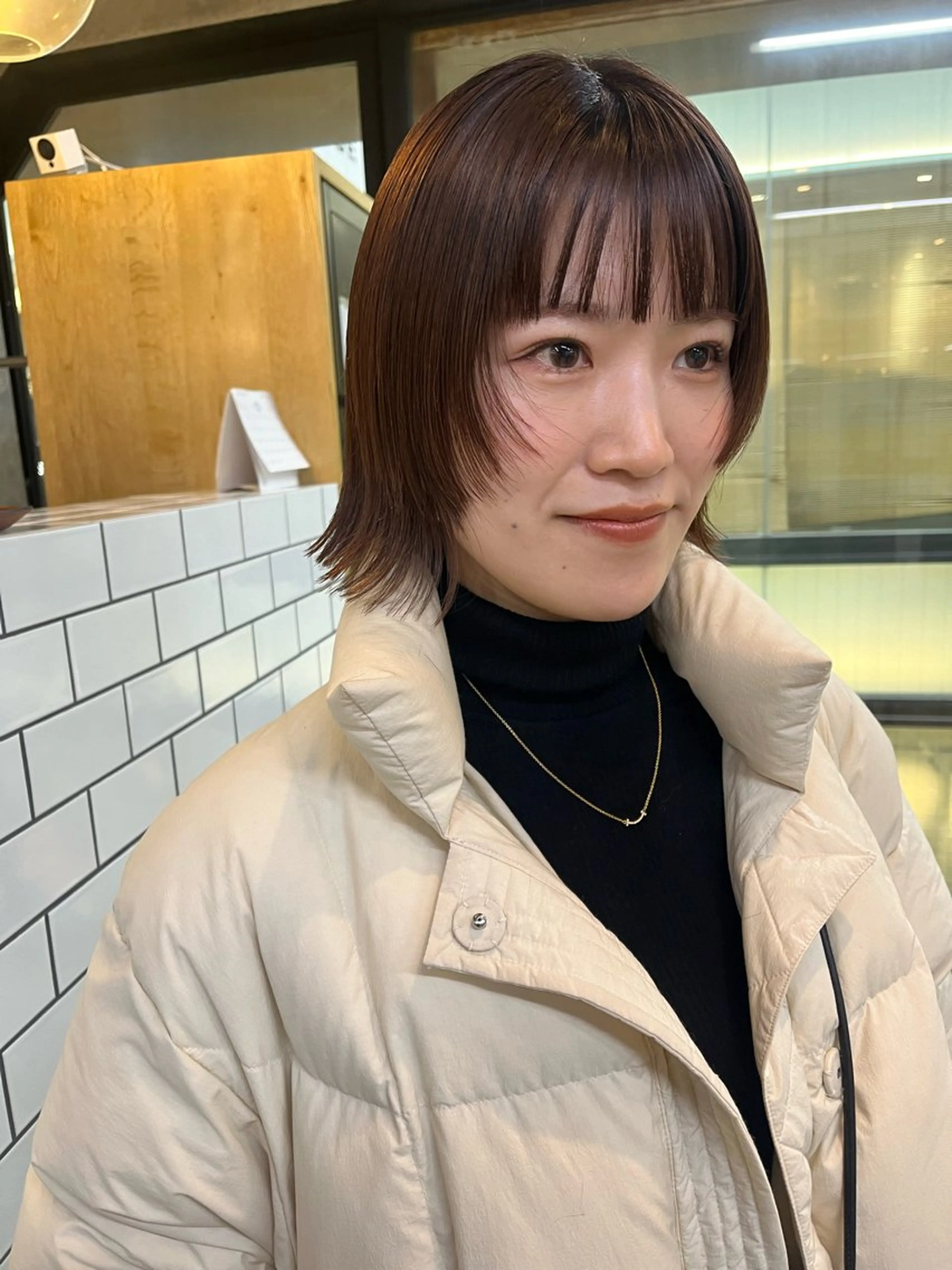 ショート カラー yuria /ボブ/ レイヤー/三宮のヘアスタイル