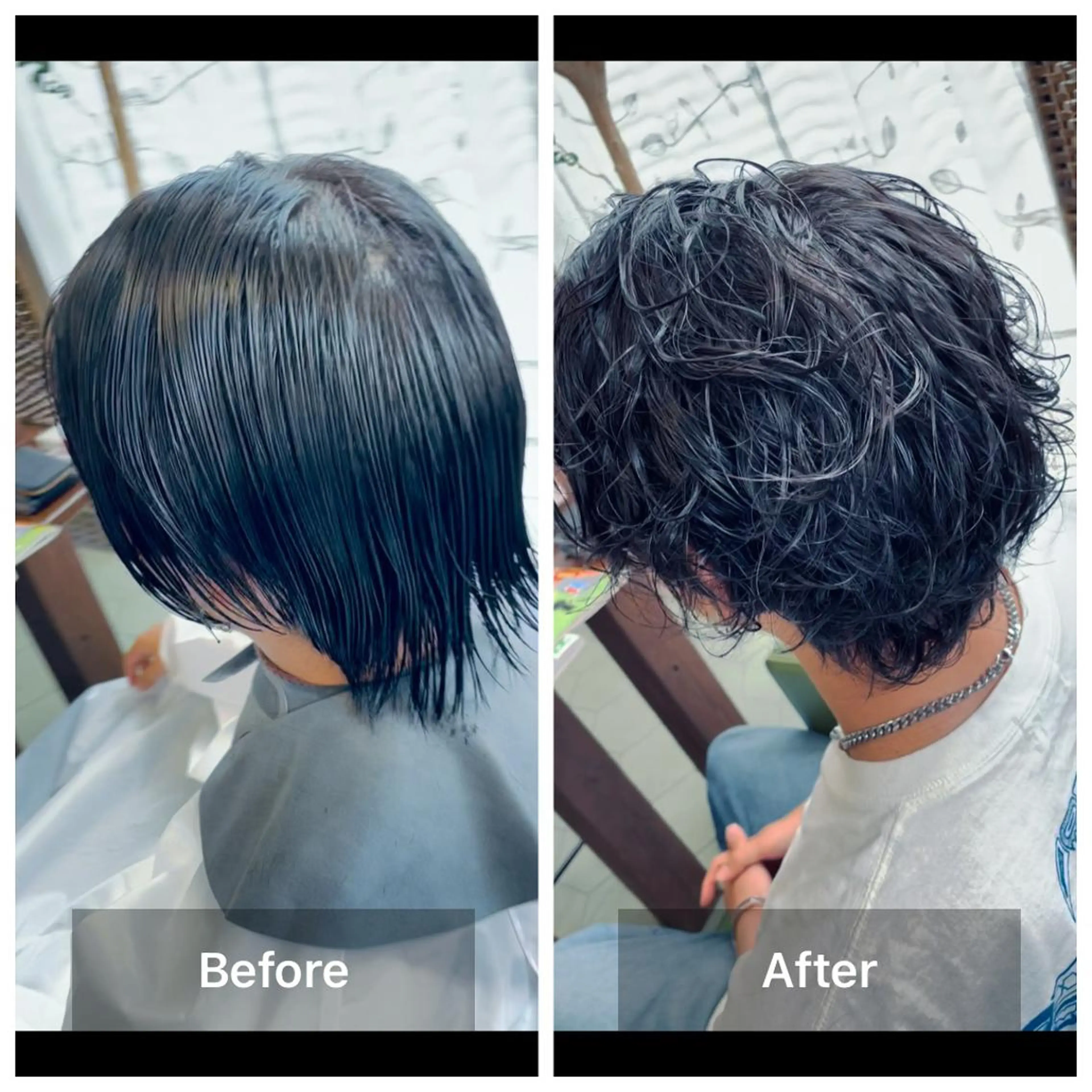 ミディアム メンズ ミディアムパーマ メンズパーマ 堤太志 メンズパーマ特化のヘアスタイル