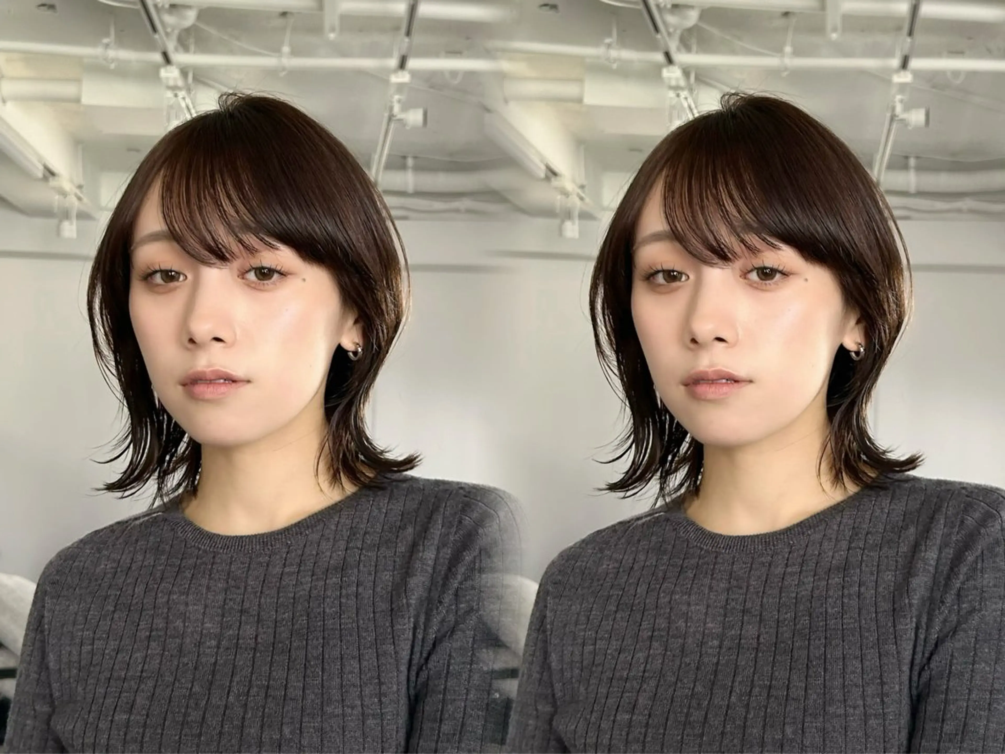 ミディアム カラー ボブ くびれヘア 縮毛矯正 カット ヘアカラー 池袋/小顔レイヤー/ 顔まわり/taigaのヘアスタイル