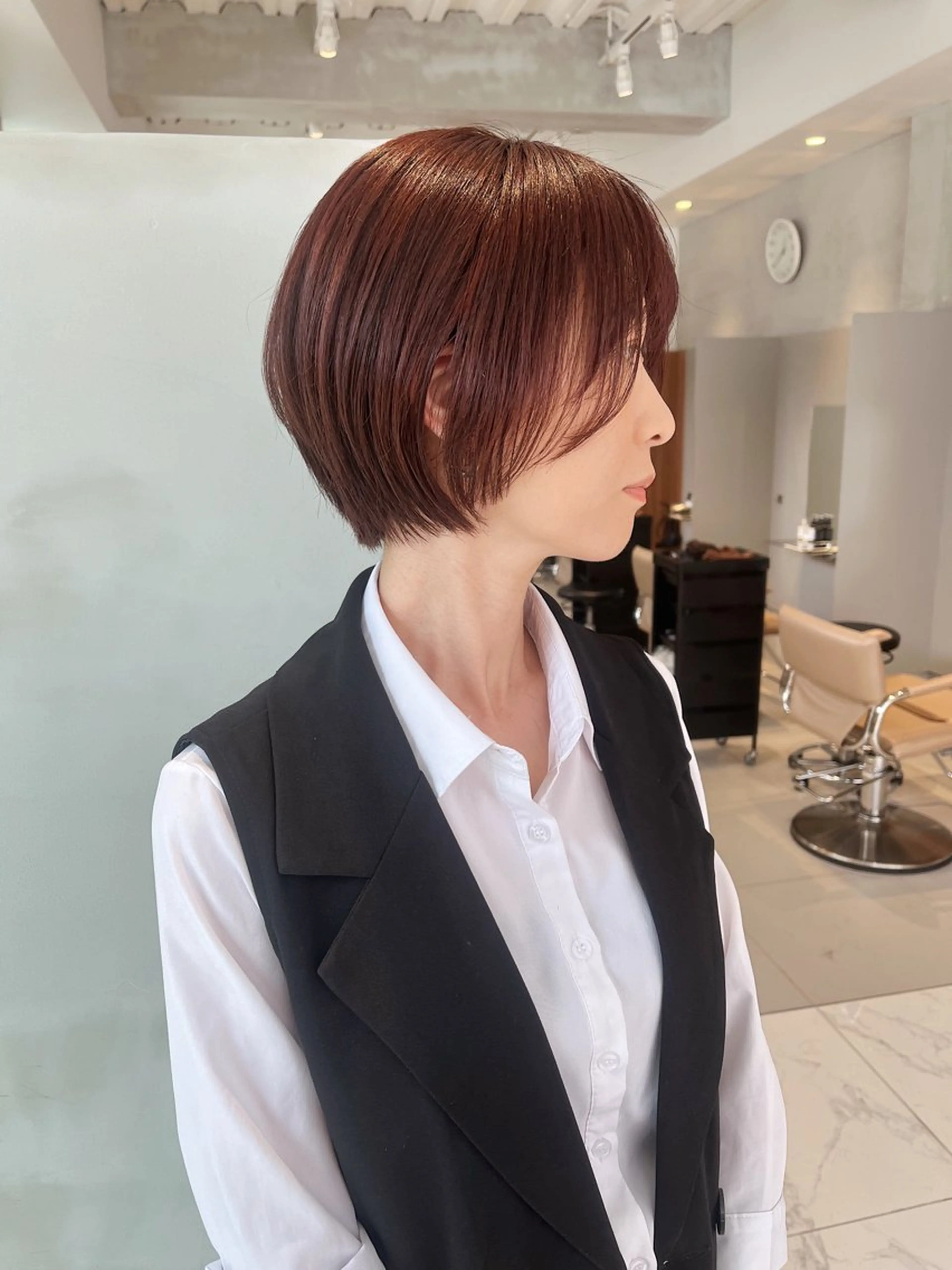 ショート 🫒🫒ブリーチなし 艶カラー🫒ヤマシロのヘアスタイル