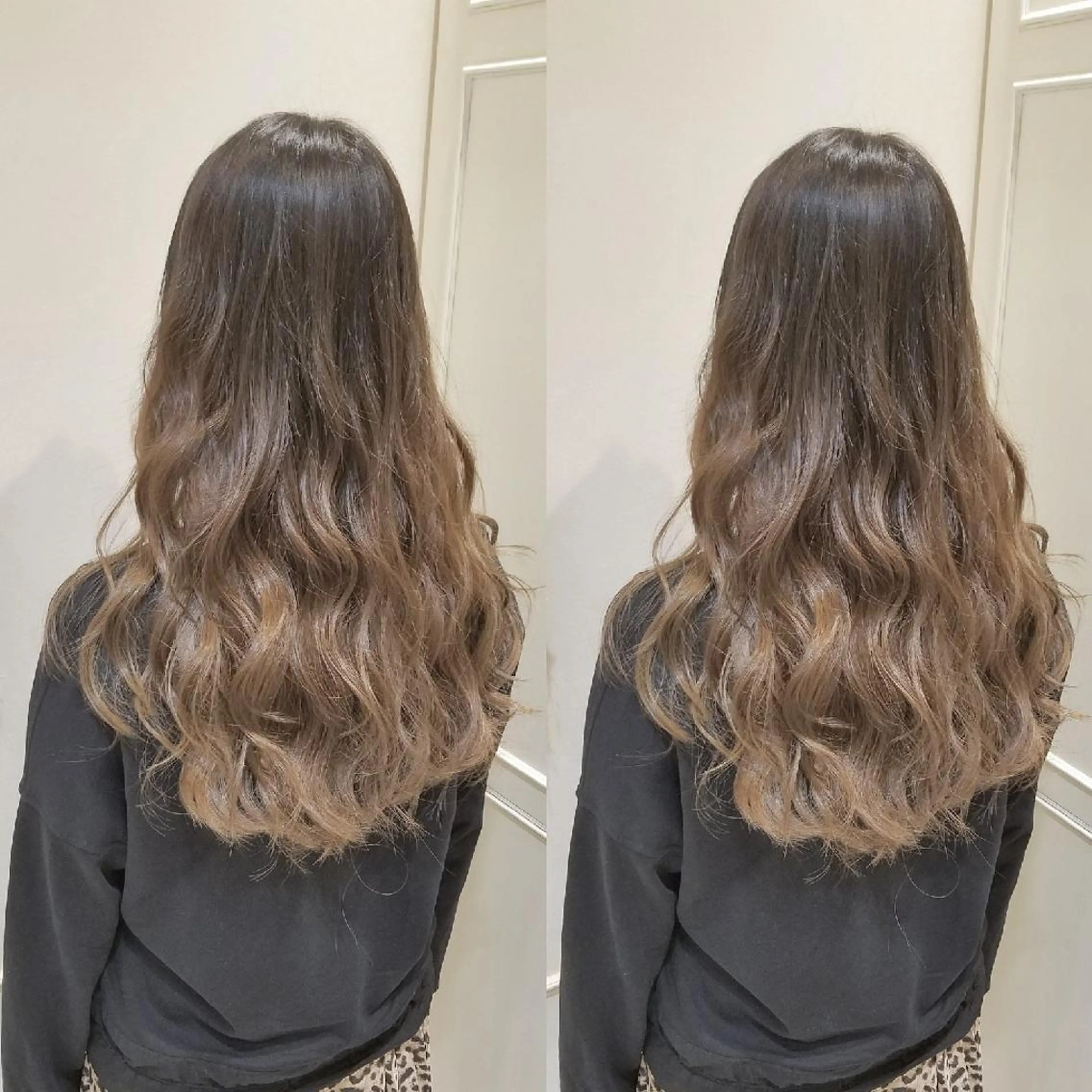 ロング カラー アッシュ ベージュカラー グラデーションカラー ブリーチ・ハイトーン 特化🎉内山のヘアスタイル