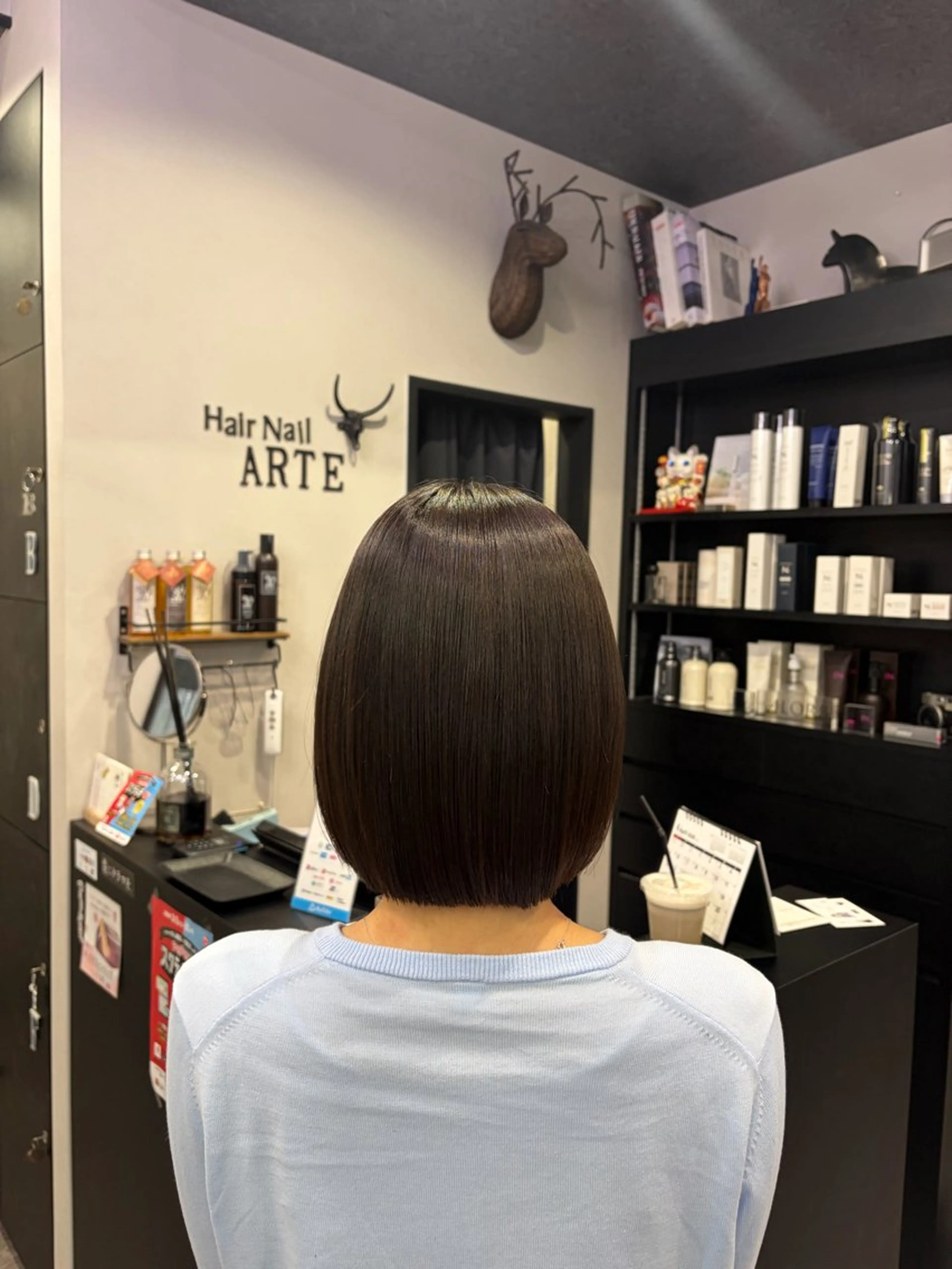 ショート 縮毛矯正 トリートメント 友滝 真菜美のヘアスタイル