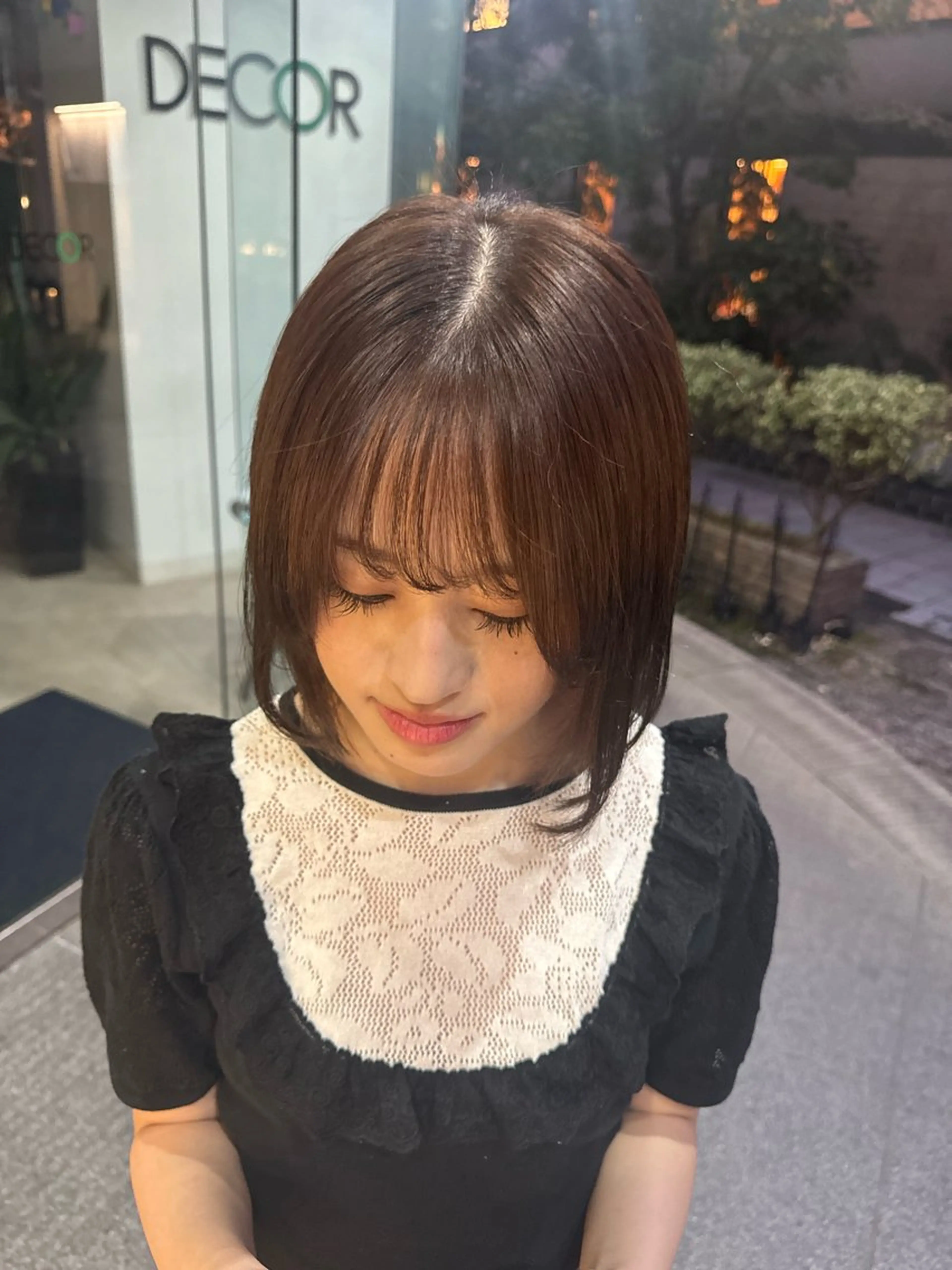 ミディアム ヘアカラー kurune chikaのヘアスタイル