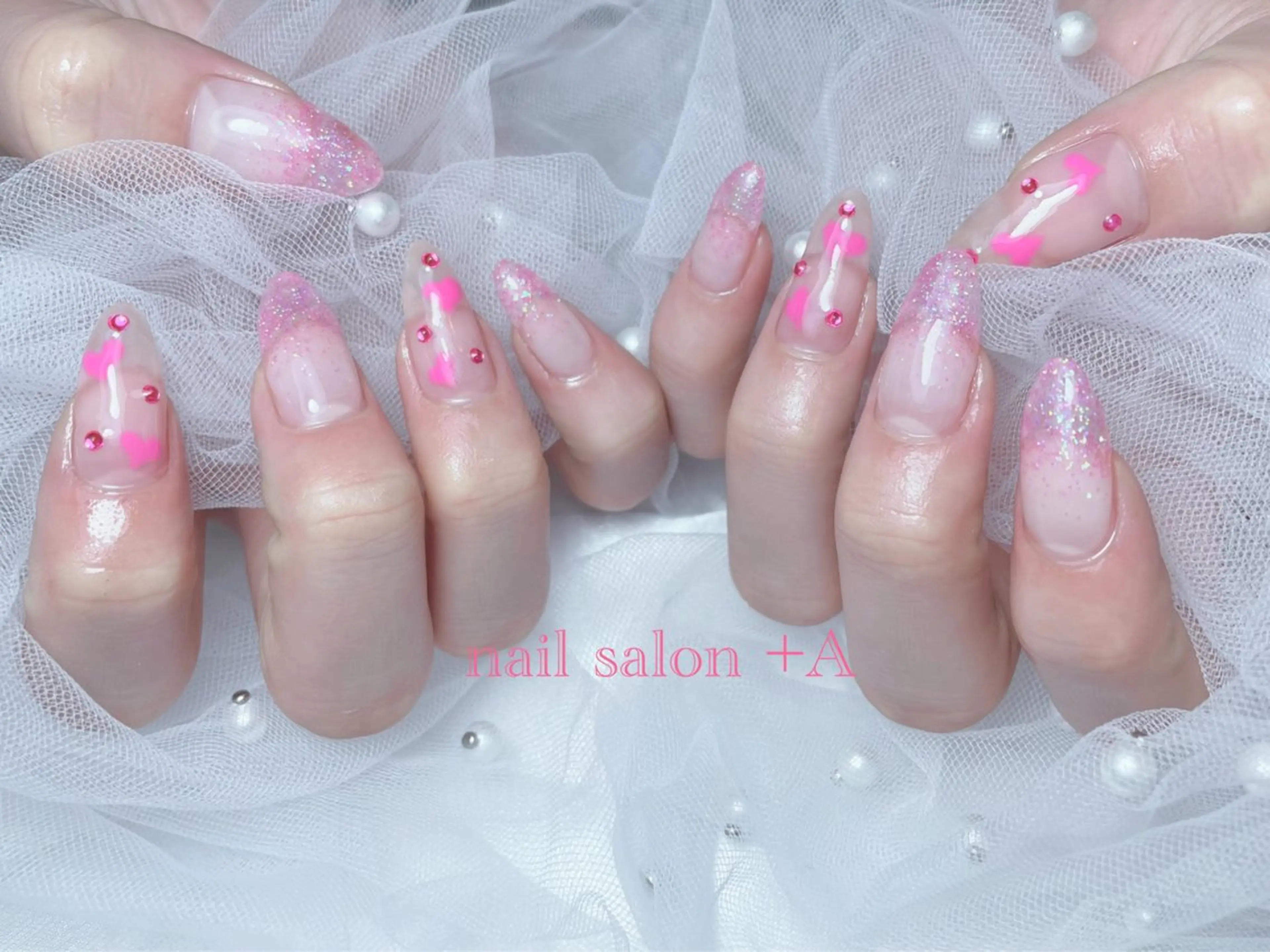 ロング ハンドネイル Nail Salon +Aのネイルデザイン