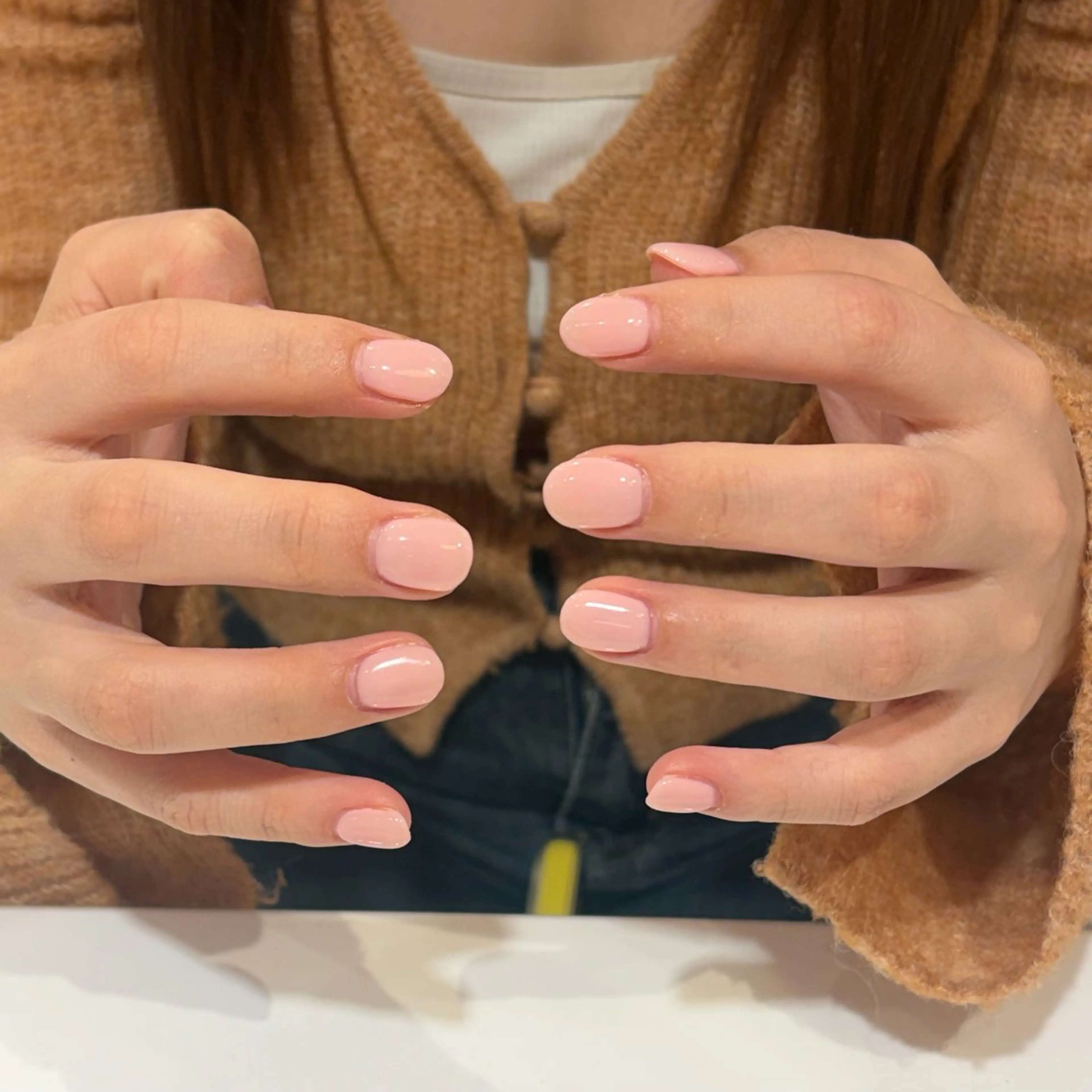 ネイル ワンカラーネイル SHELL NAIL ホノカ🤍のネイルデザイン