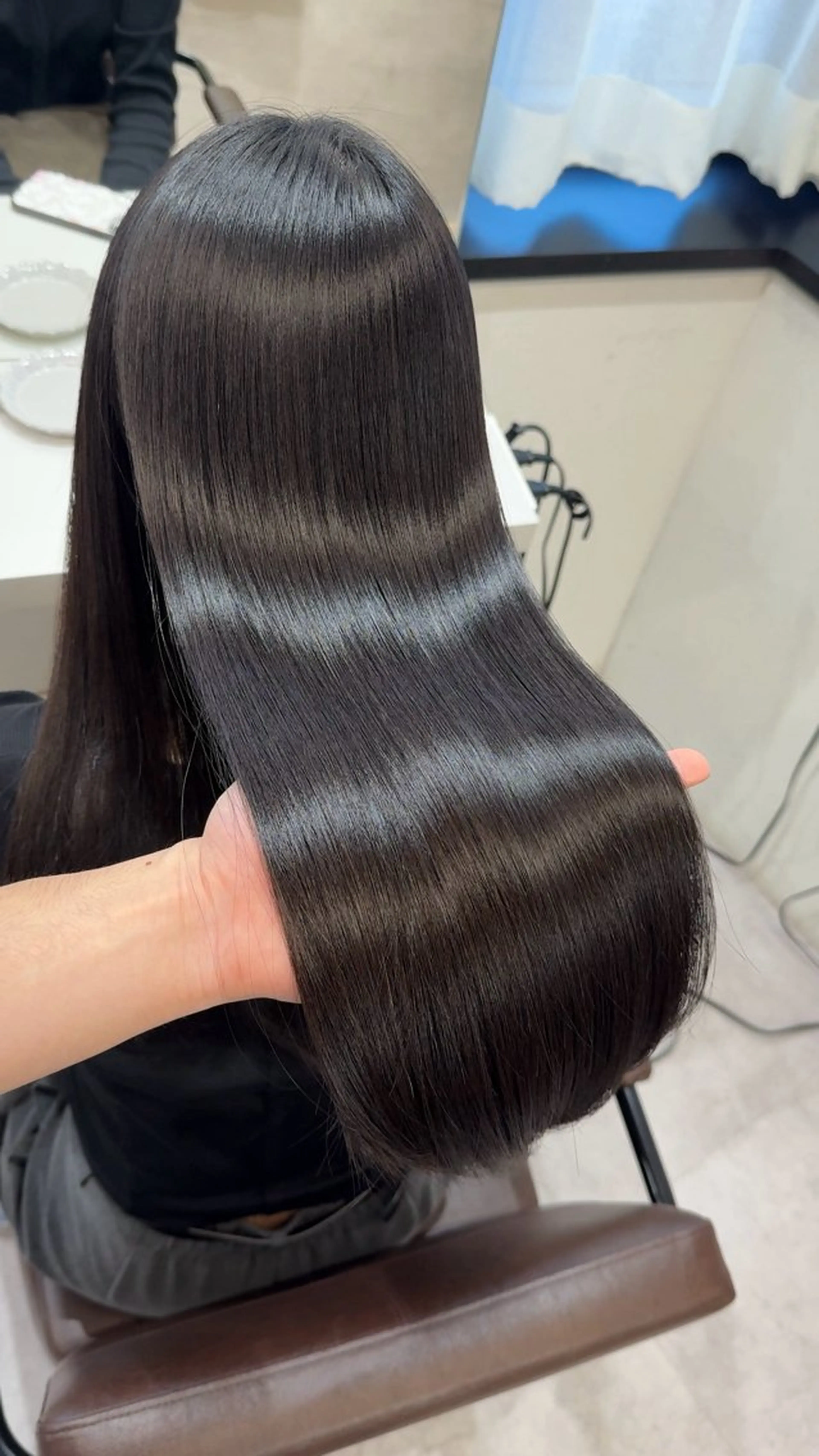 ロング ケアカラー 髪質改善 縮毛矯正 トリートメント 酸性ストレート 髪質改善×縮毛矯正 Core 片山健太のヘアスタイル