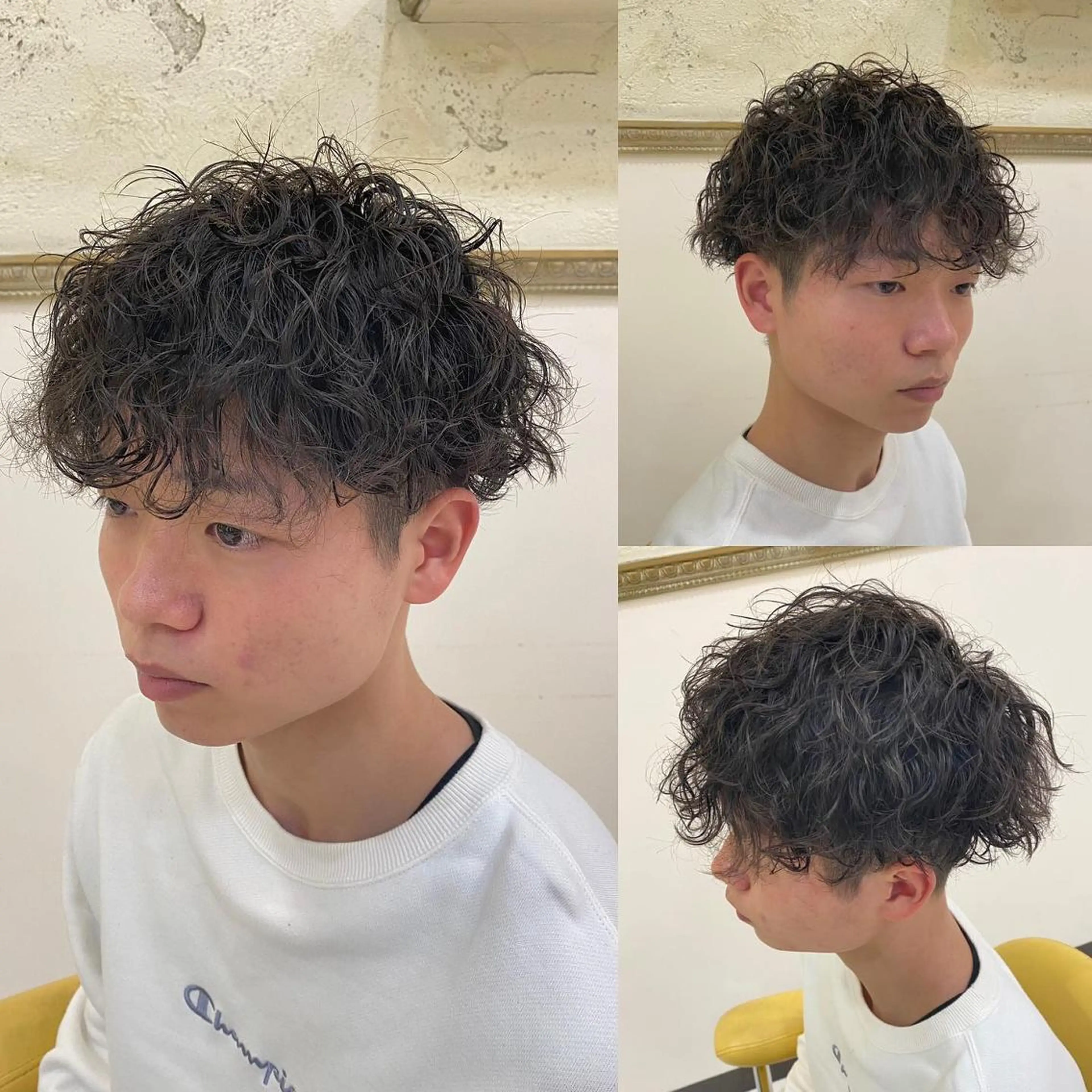 パーマ メンズ フェードカット メンズパーマ メンズツイストパーマ ツイストスパイラルパーマ 刈り上げ 年間2000名担当◎ パーマ職人/仲原佑樹のヘアスタイル