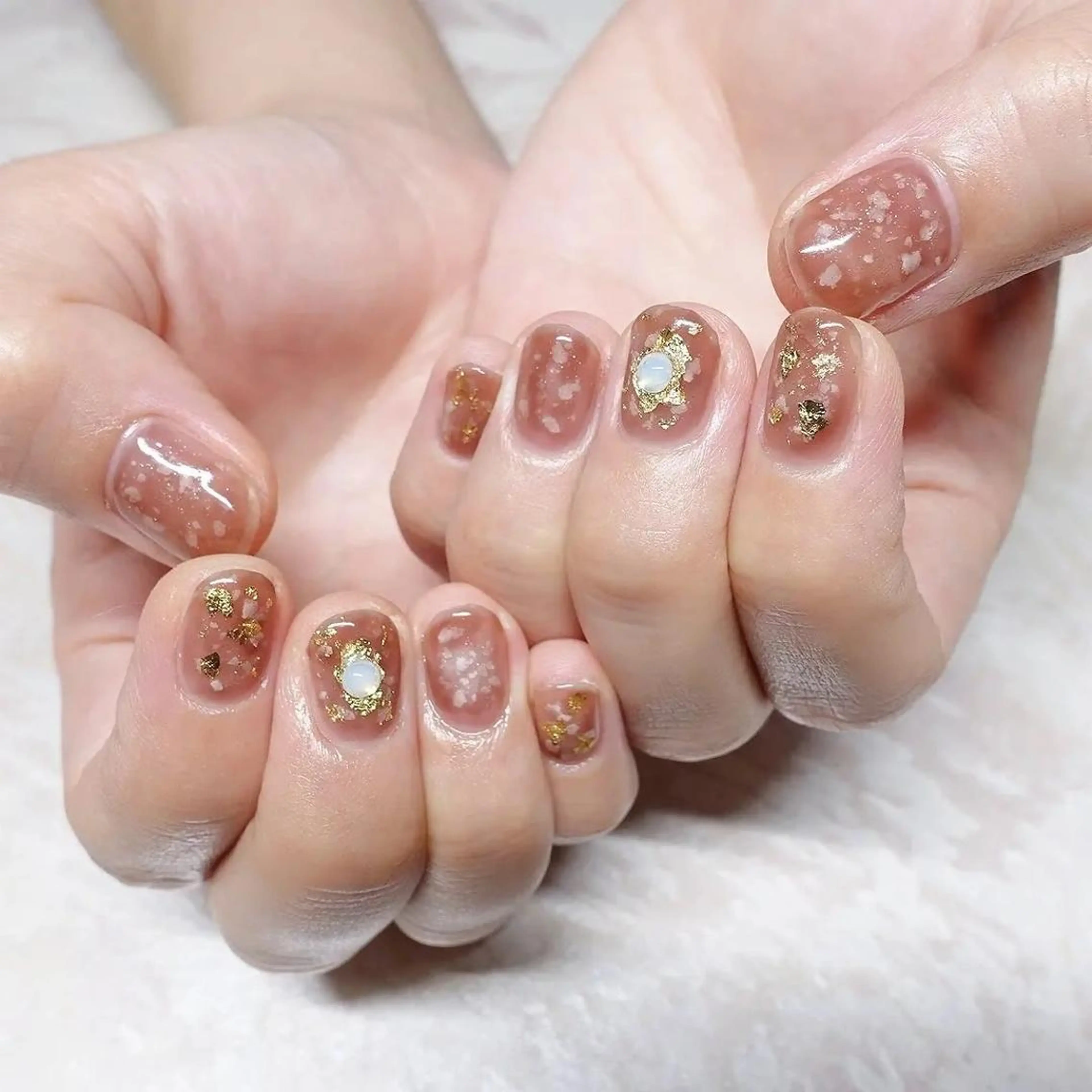 ネイル ニュアンスネイル ショートネイル gemickle nailのネイルデザイン