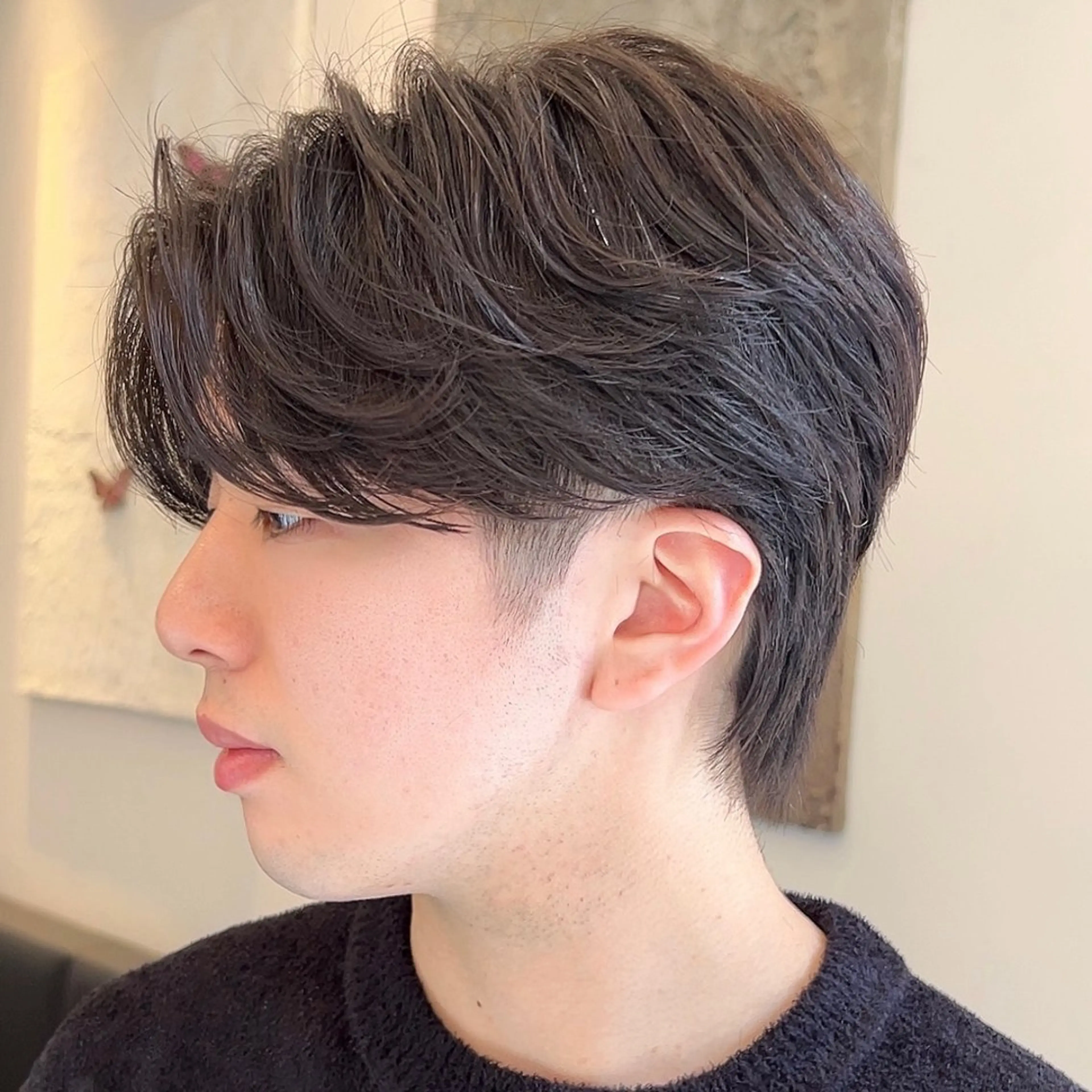 パーマ メンズ カット パーマ 岡田大志🇰🇷 中/韓メンズヘアのヘアスタイル