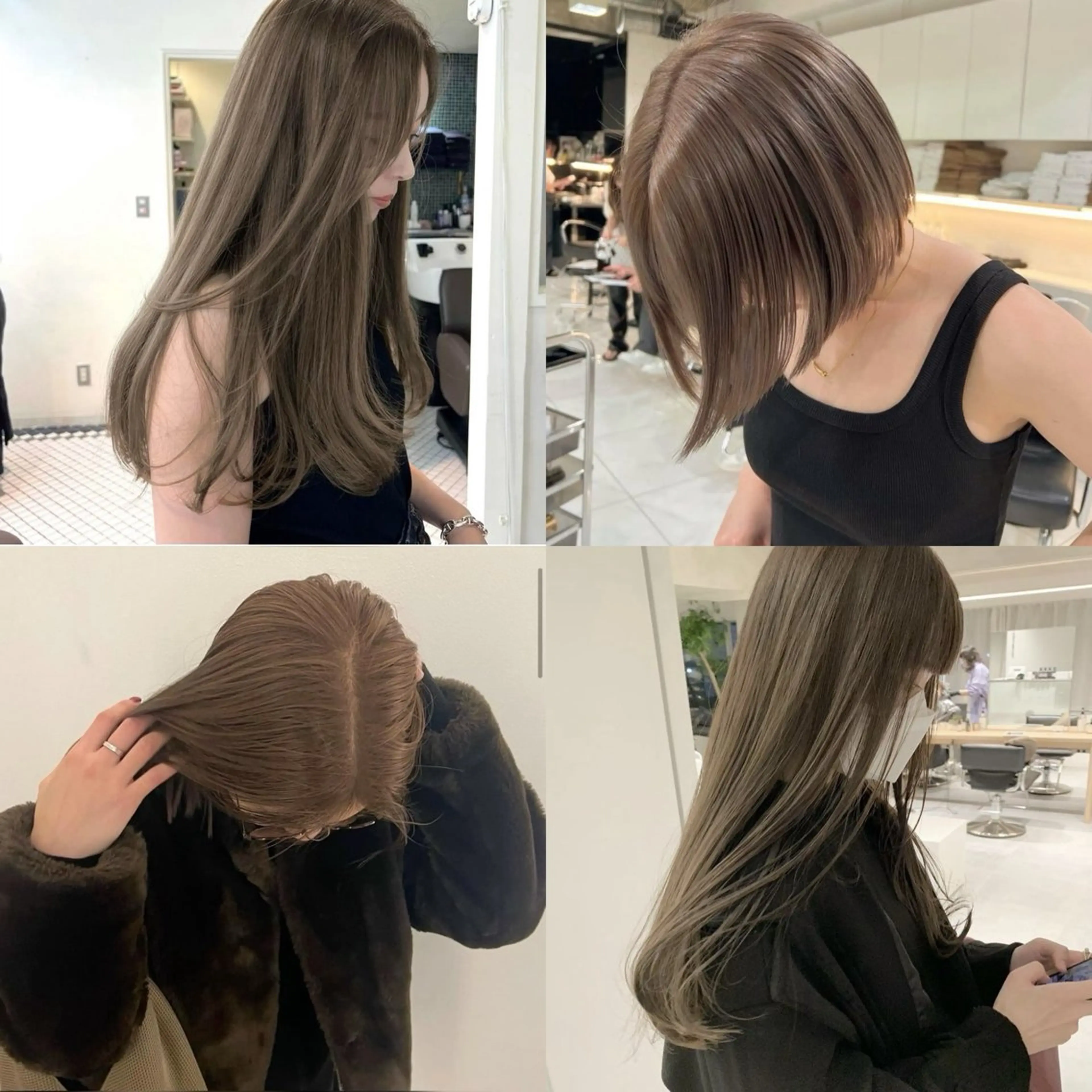 💫平日限定💫【韓国カット・ブリーチダブルカラー・トリートメント】ハイトーン ミルクティー オリーブベージュ ブロンドの写真