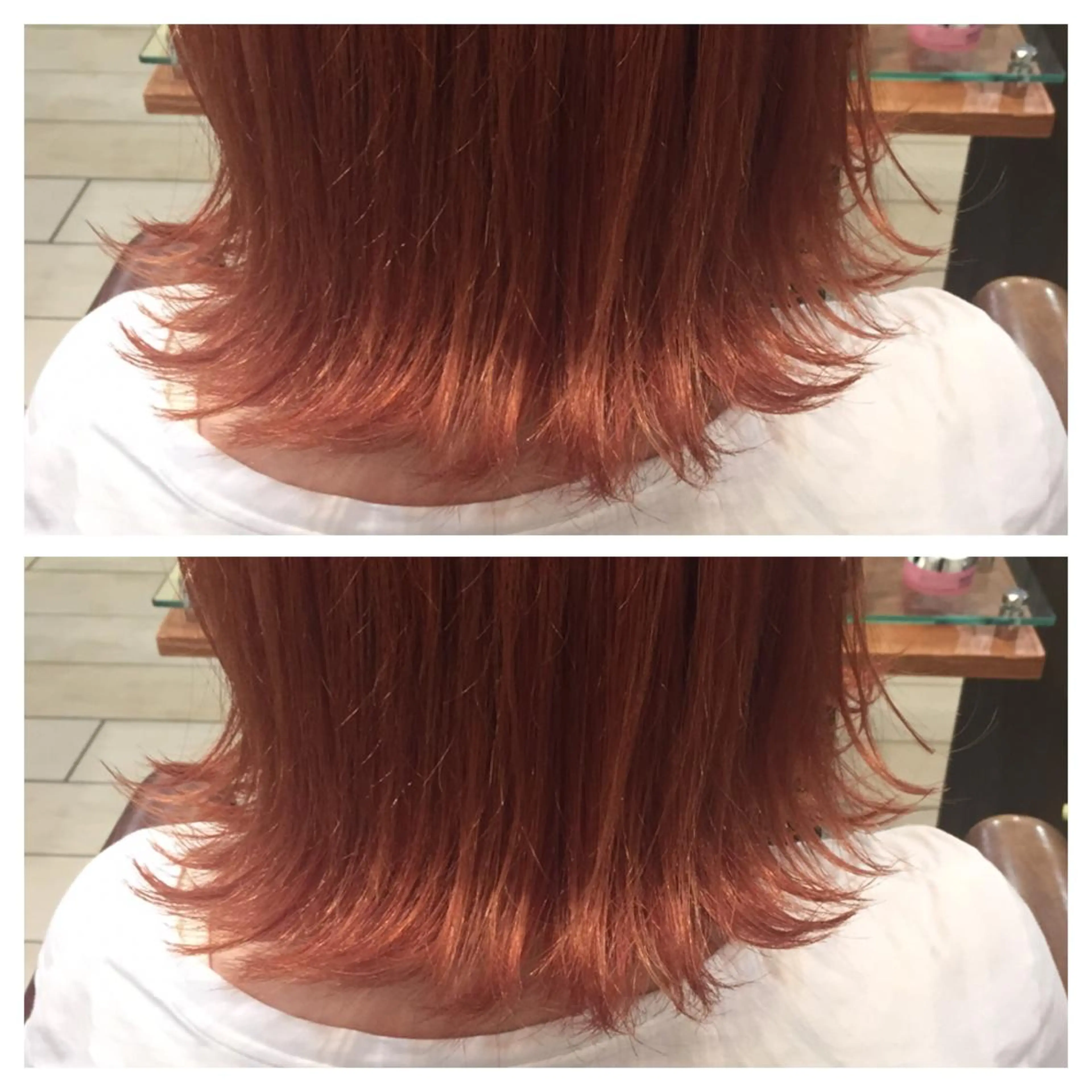 ミディアム カラー ブリーチ オレンジ 透明感・艶カラー/ 坂田友梨奈のヘアスタイル