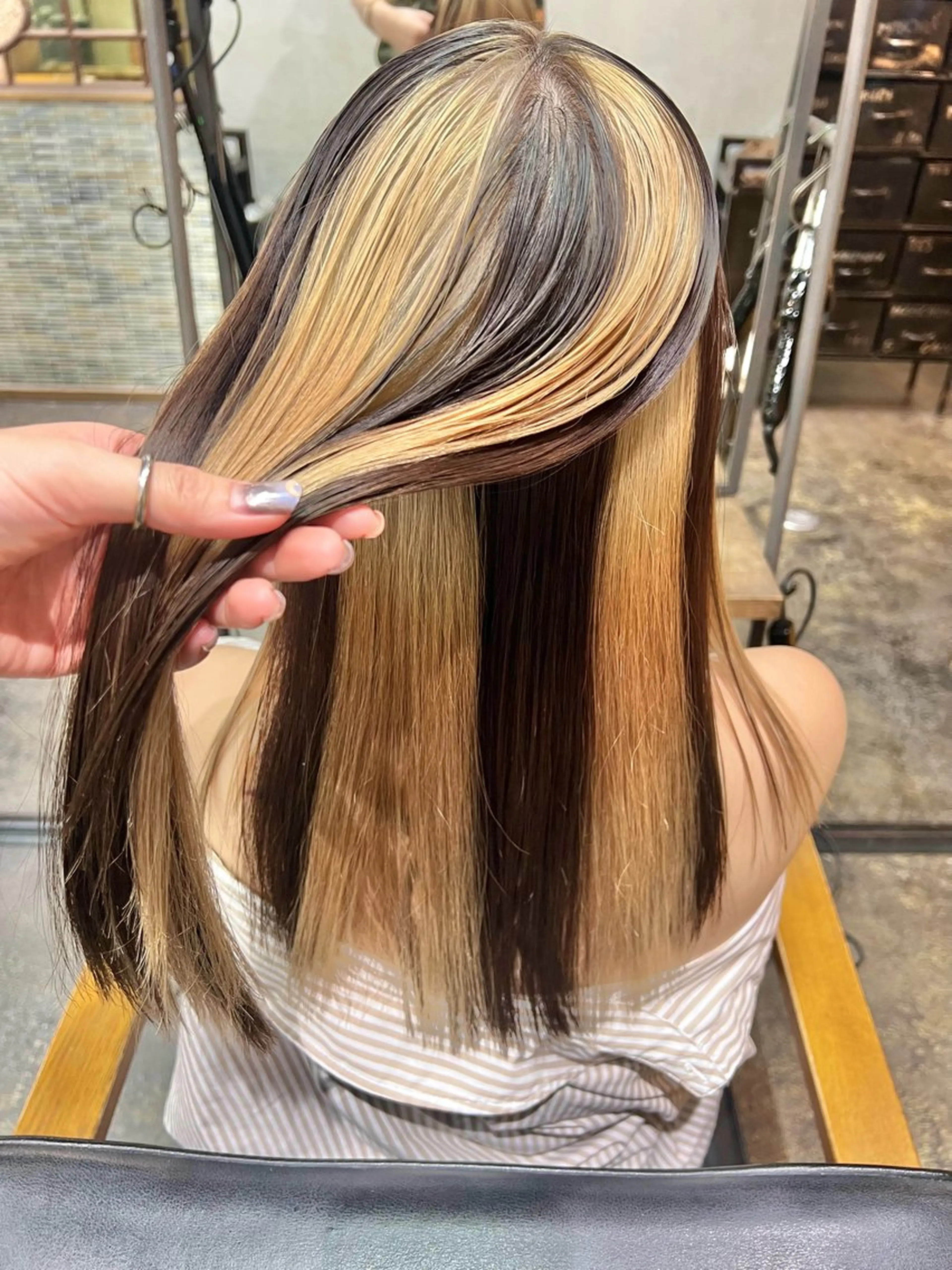 ロング カラー ブロンド ブラウンカラー 似合わせカット カット ヘアカラー ブリーチ/ハイトーン レイヤー/Maanaのヘアスタイル