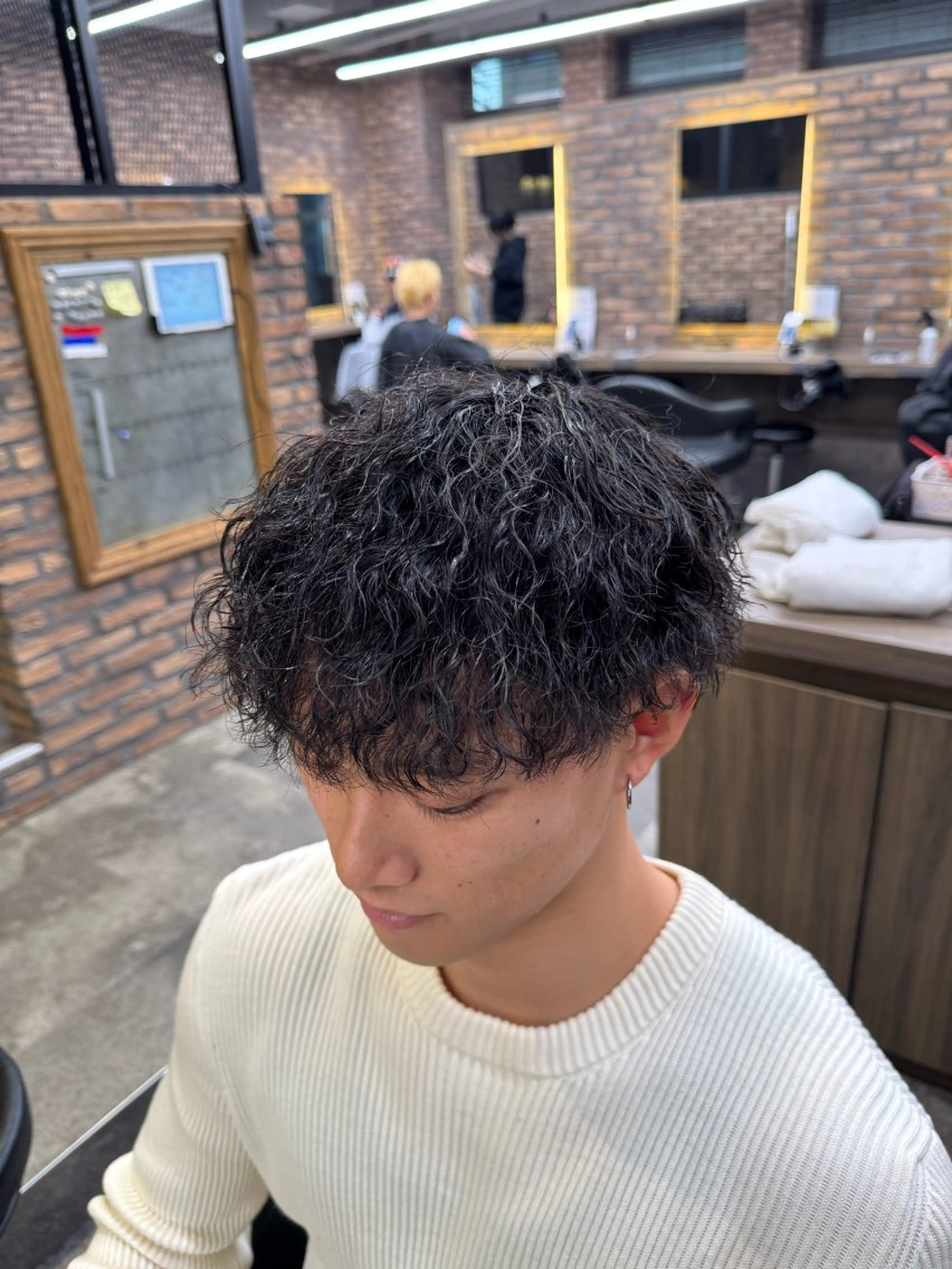 カラー パーマ メンズ 笹原 琴美のヘアスタイル