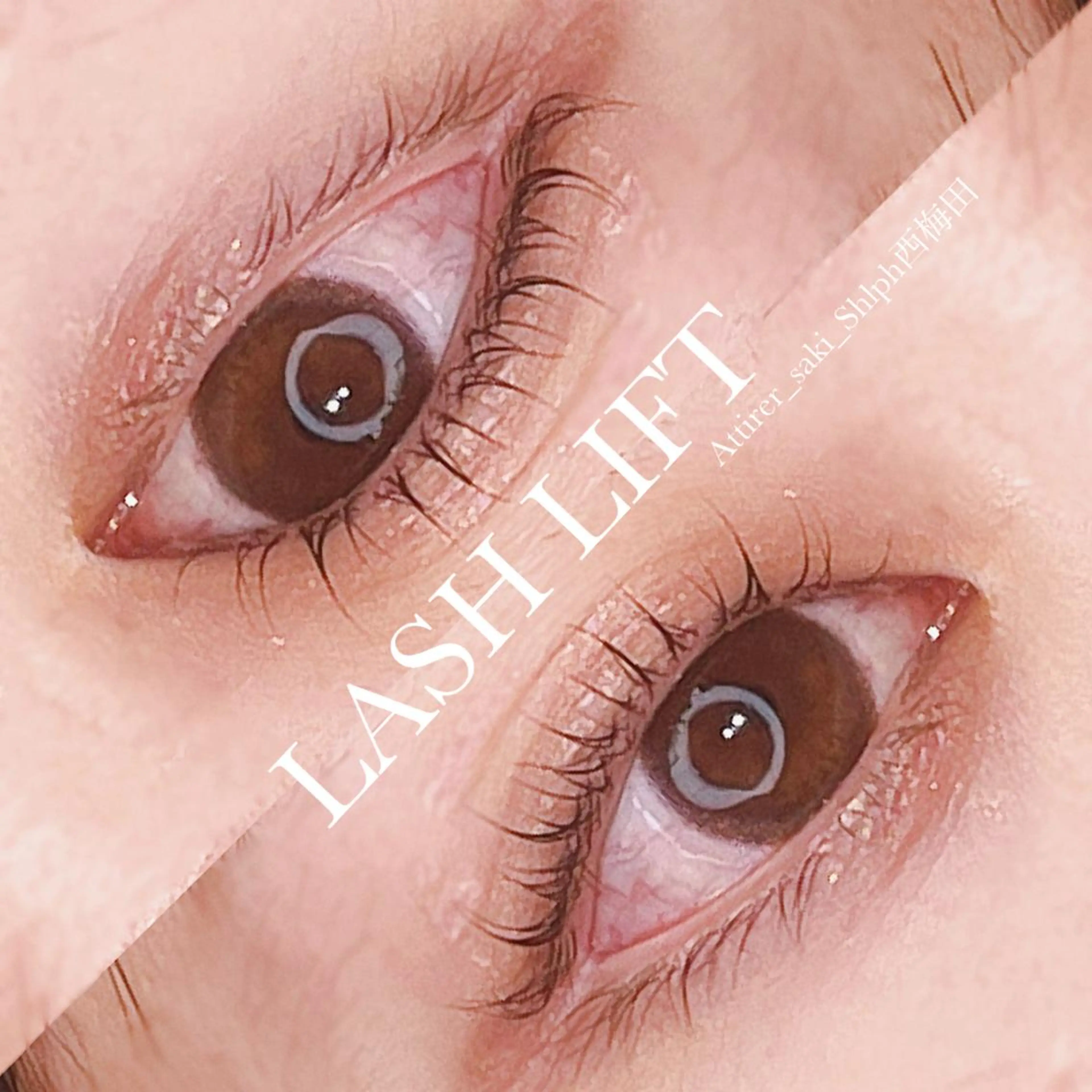 マツエク・マツパ 一重×まつ毛パーマ 大阪梅田 SAKI 韓国風束感まつ毛のマツエク・マツパデザイン