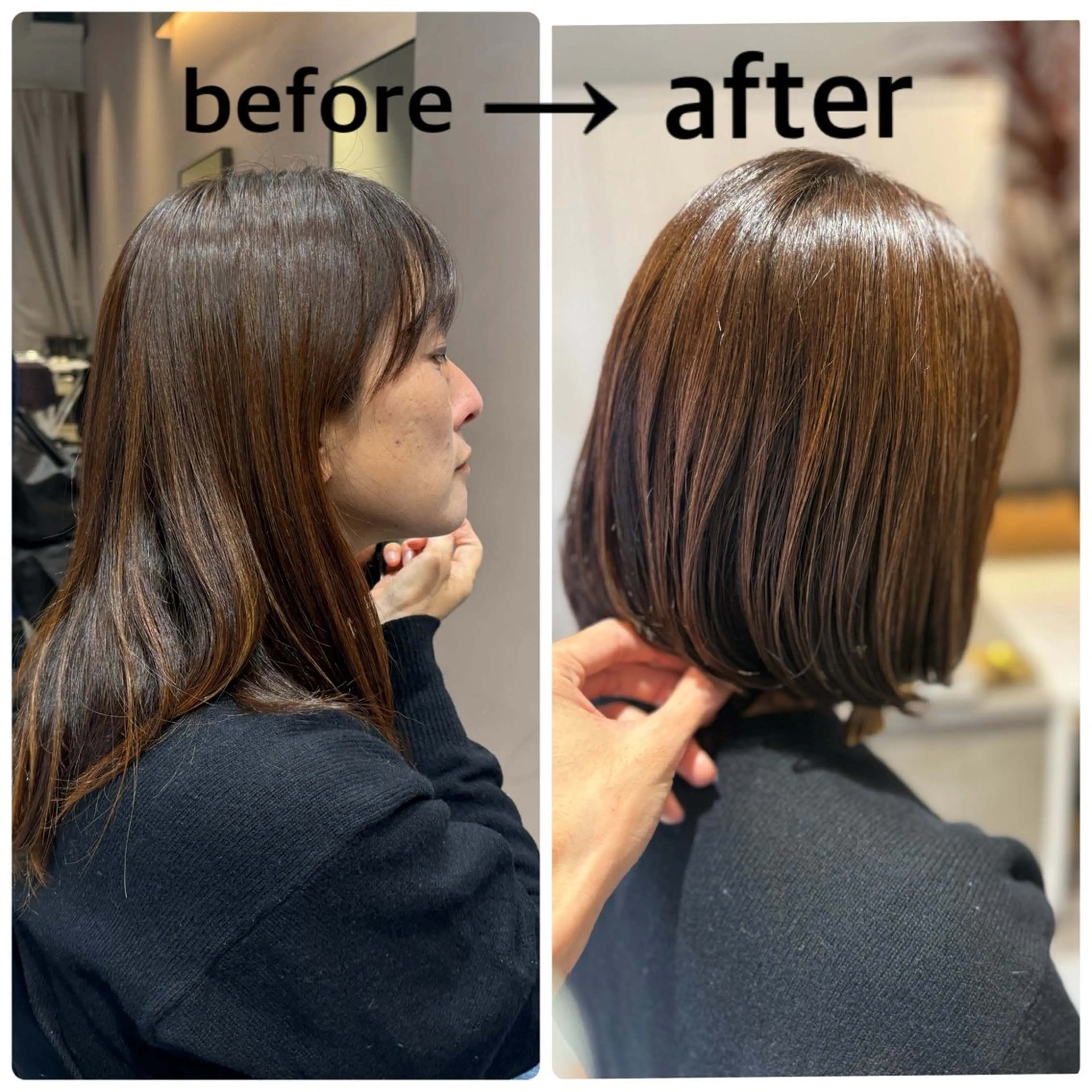 ミディアム ボブ ✨艶髪職人艶カラー✨ 中本輝人のヘアスタイル