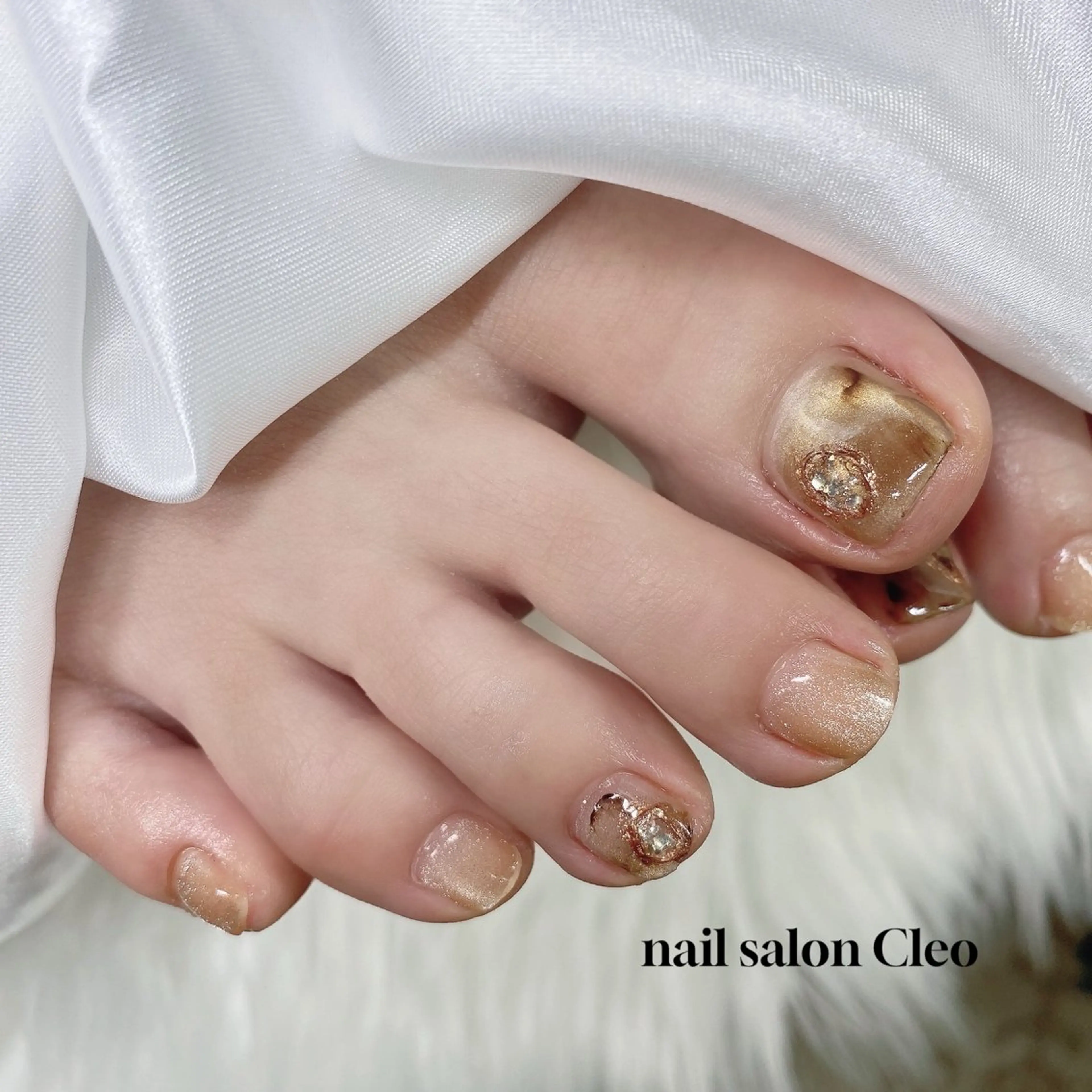 ネイル ブラウン ニュアンスネイル Cleo クレオのネイルデザイン