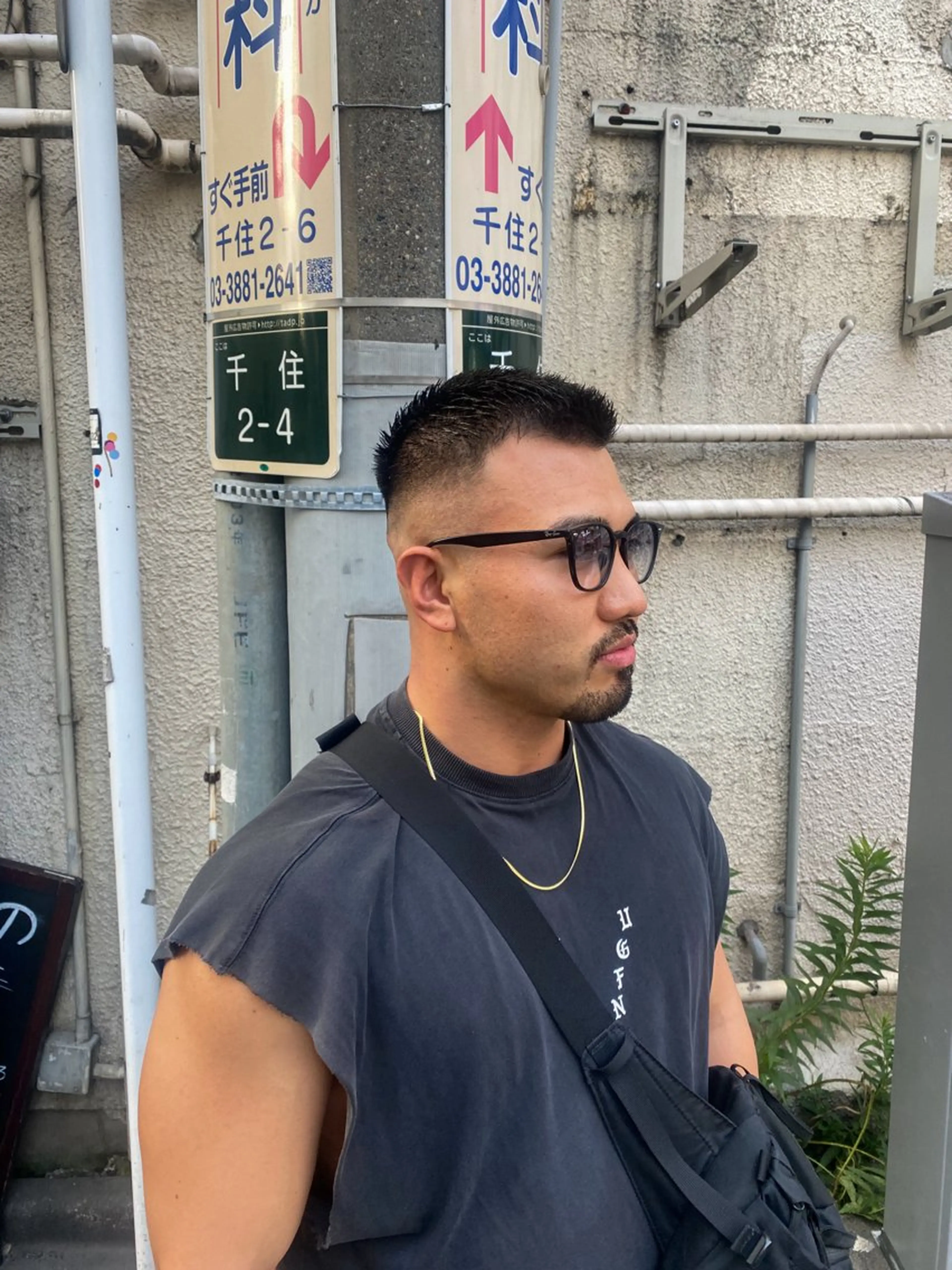 ショート カラー パーマ ヘアアレンジ メンズ フェードモデル限定 🔥高円寺Maiのヘアスタイル