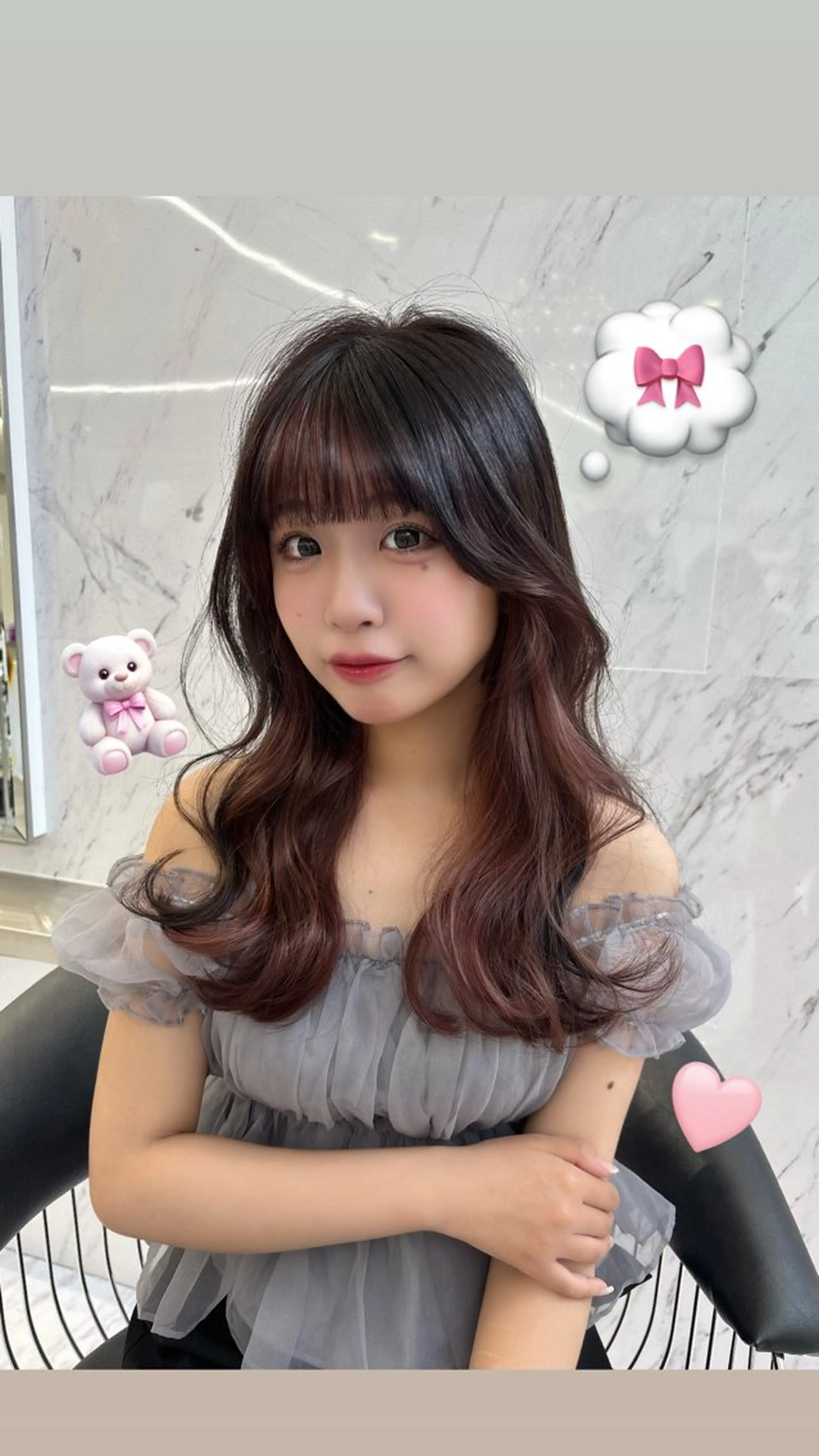 ロング カラー ParveMix 🪽鳥取彩花のヘアスタイル