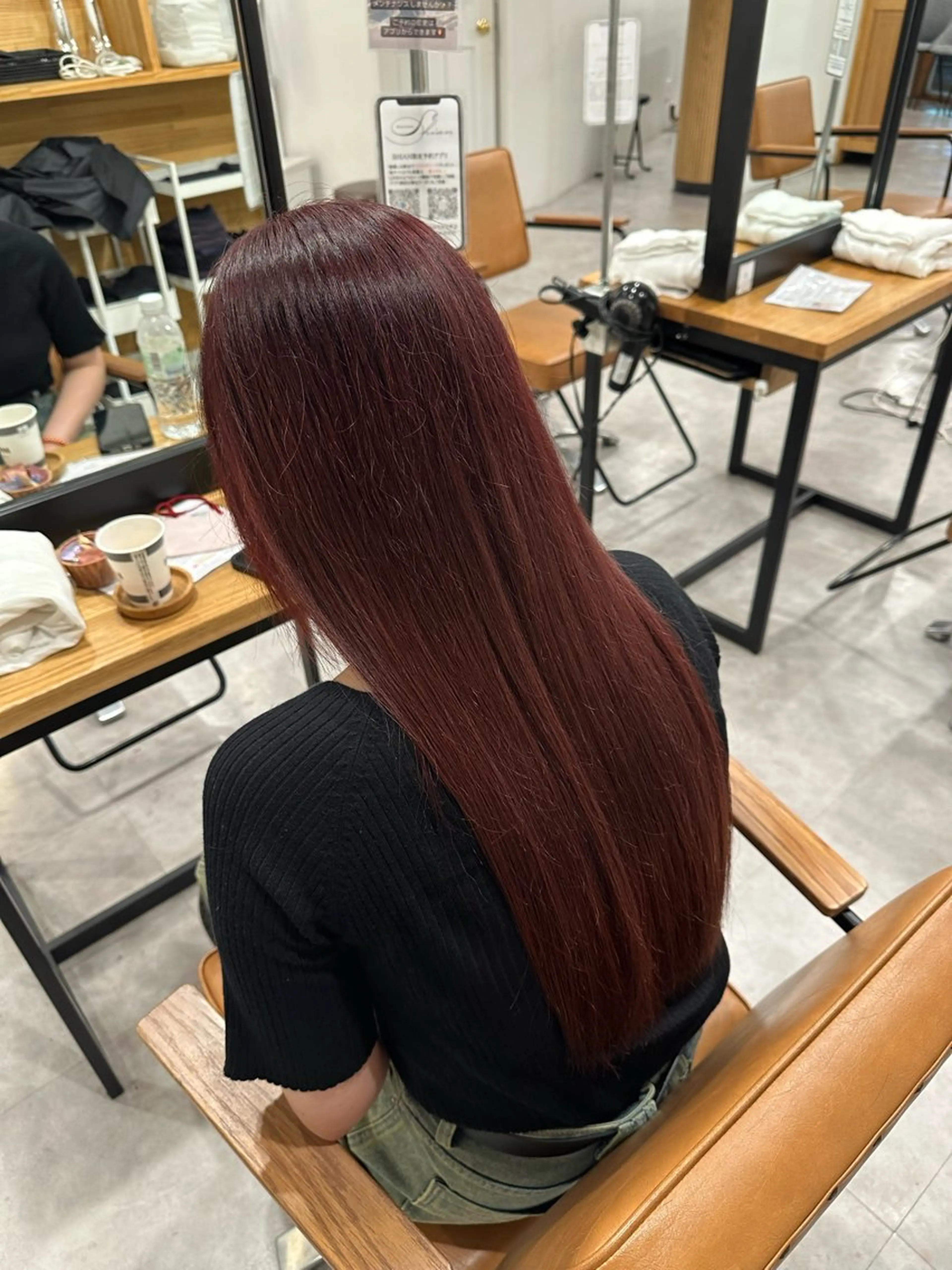ロング カラー レッドカラー SHIAN橋本 🌷うい🌷のヘアスタイル