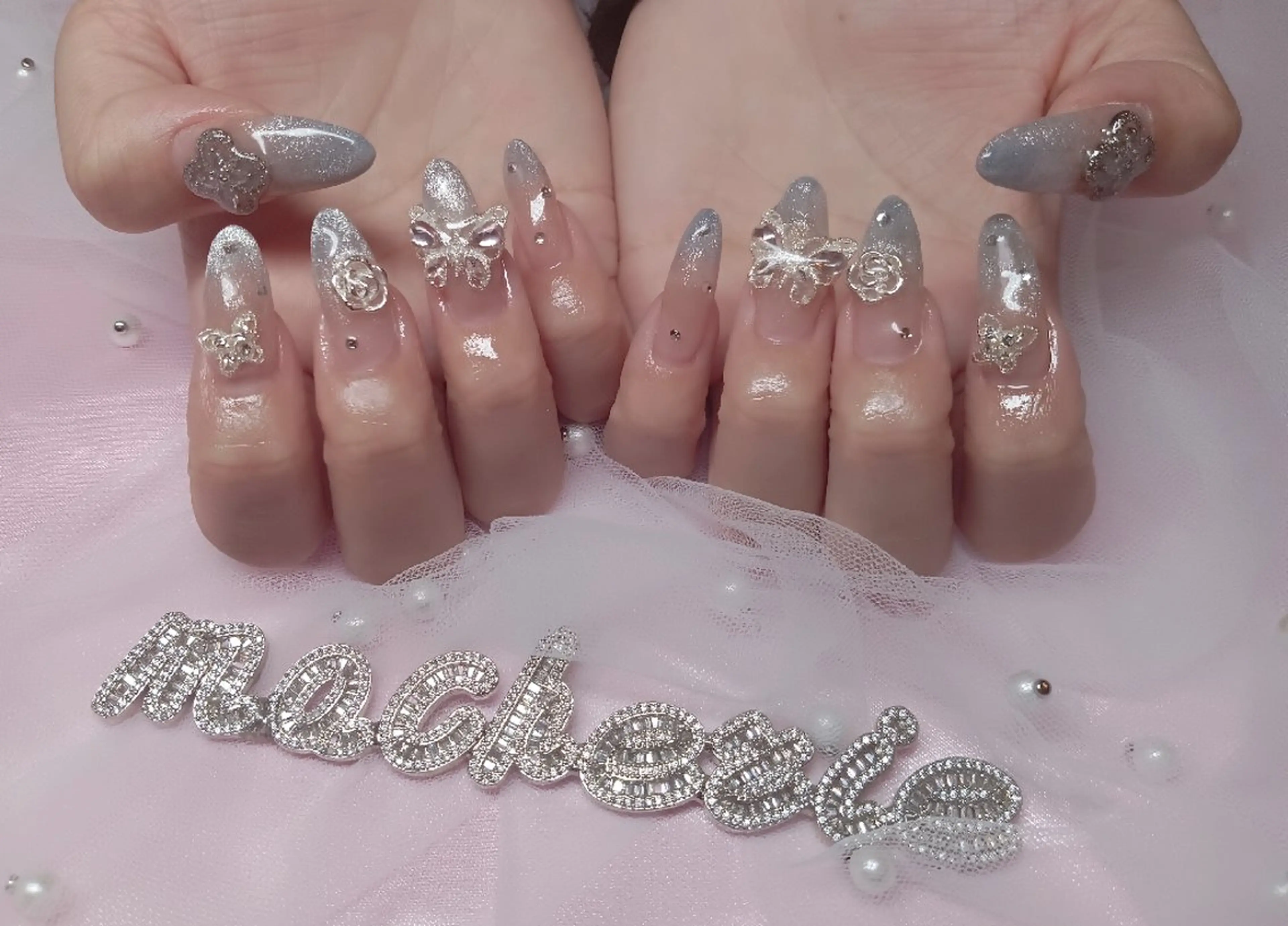 ネイル フレンチネイル キラキラネイル ハンドネイル Nail Salon macherieのネイルデザイン