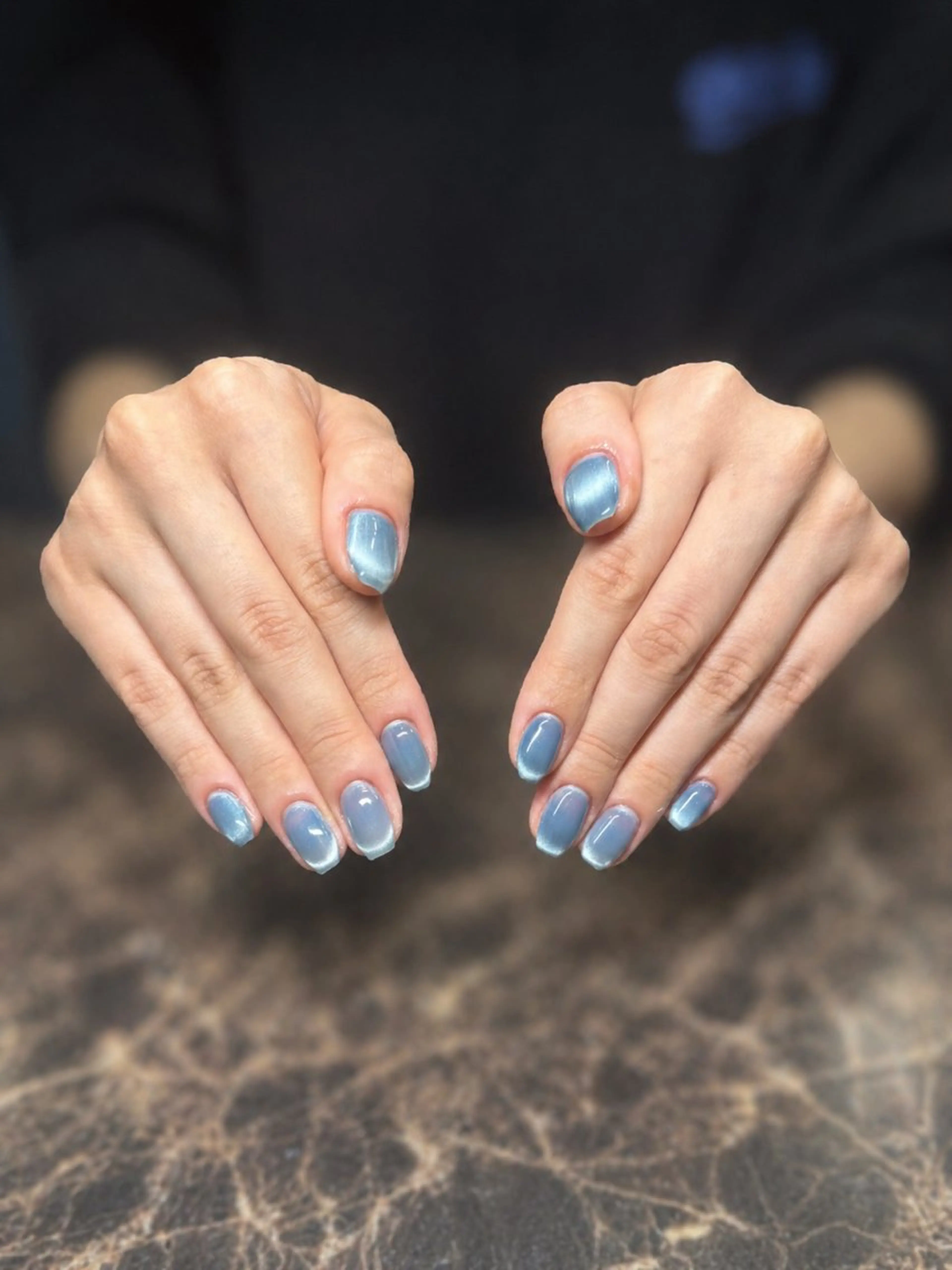 ネイル フレンチネイル マグネットネイル マグネットフレンチ IROHA NAIL 美優のネイルデザイン