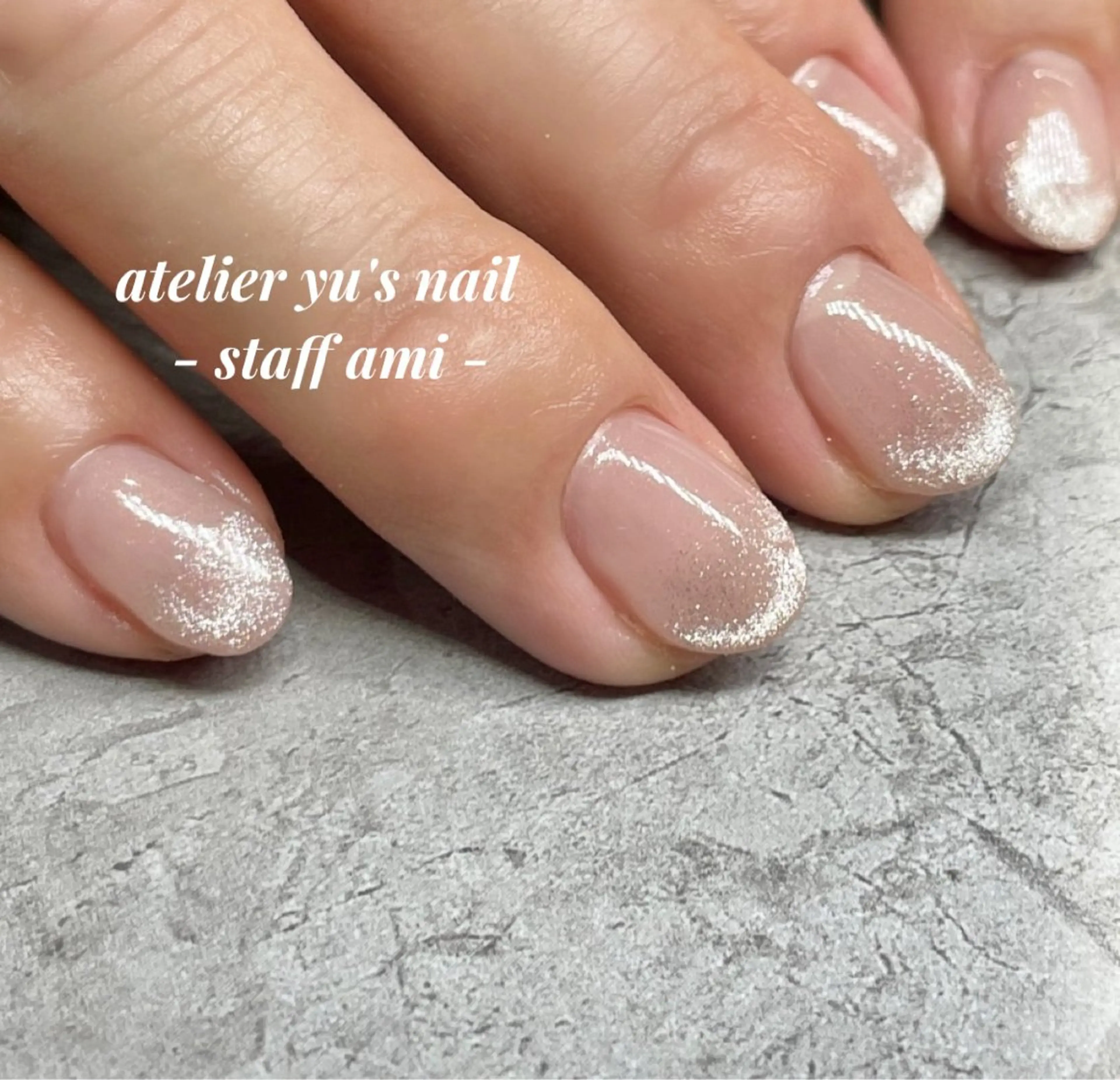 ネイル グラデーション マグネットネイル オフィスネイル シンプルネイル ハンドネイル ハンドケア atelier yu's nailのネイルデザイン